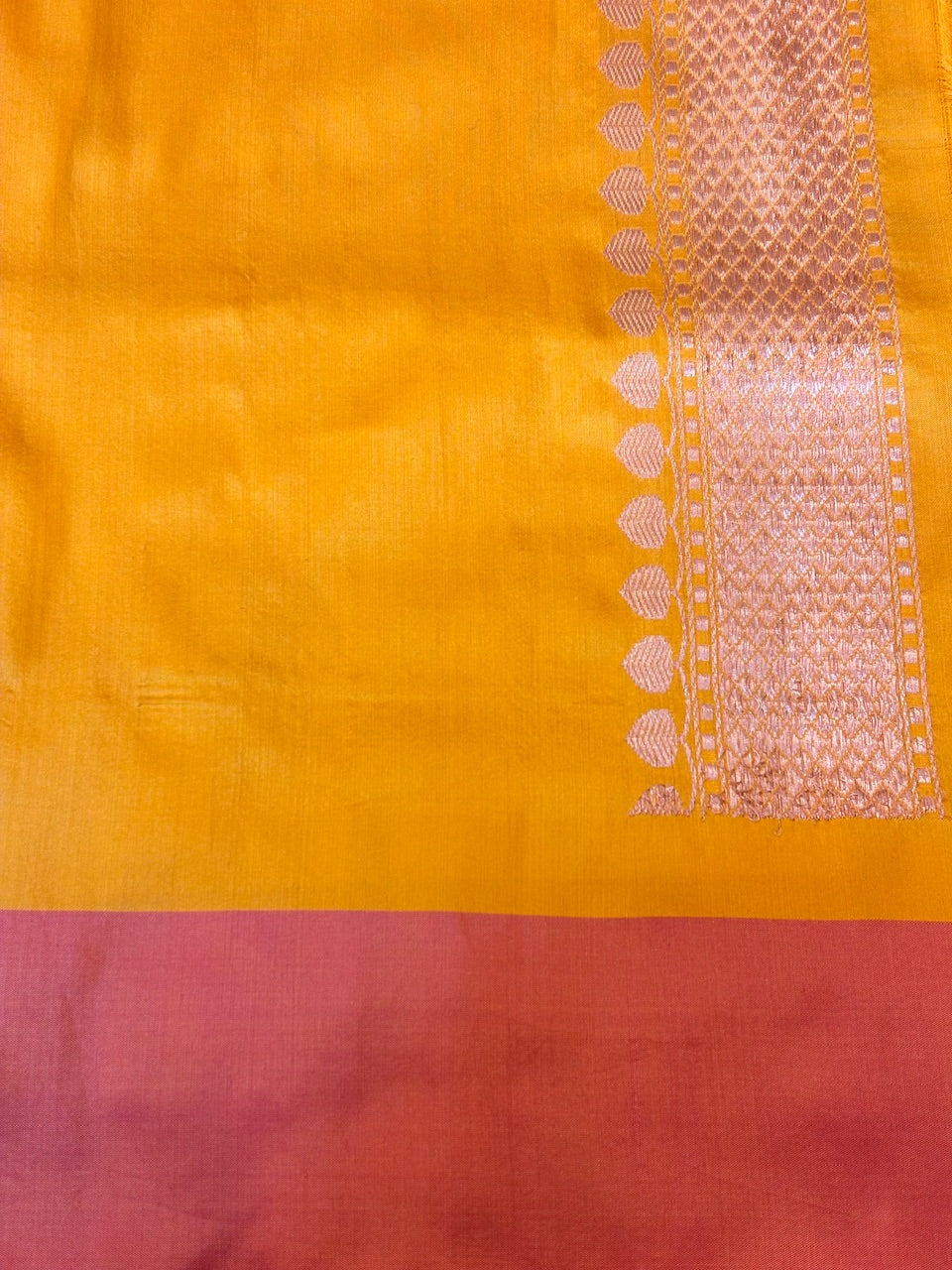 Rose Gold Handwoven Pure Banarasi Tissue Silk Saree