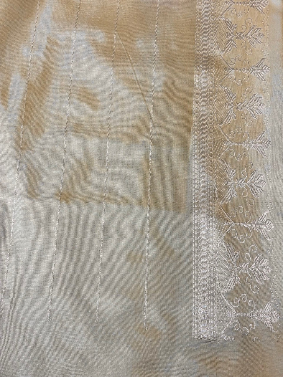 Butter Yellow Pure Banarasi Ektara Mulberry Silk Handwoven