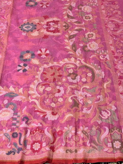 Pure Cotton Jamdani Saree | Elegant Pink Design