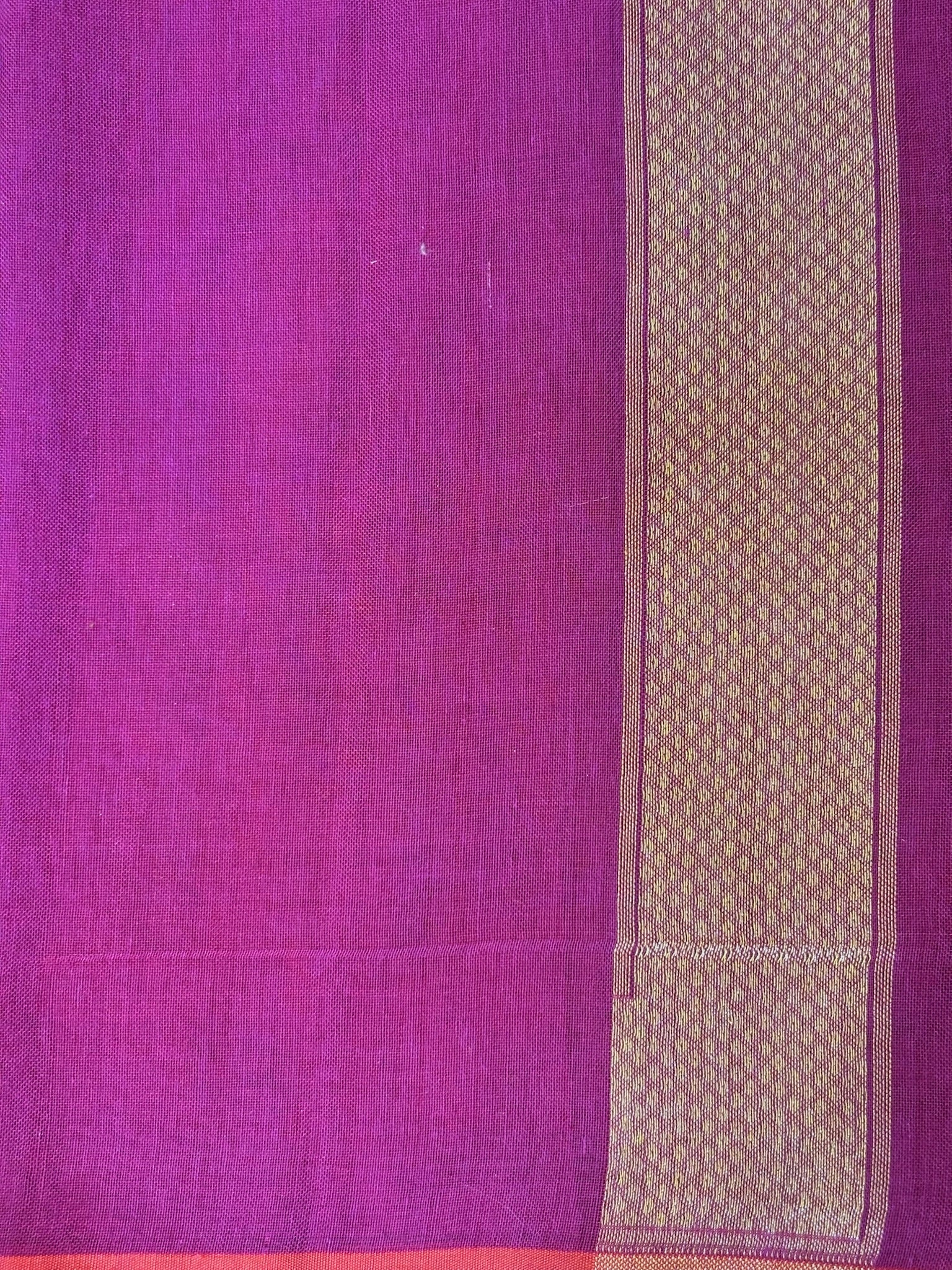 Pure Cotton Jamdani Saree | Elegant Wine Pink Design