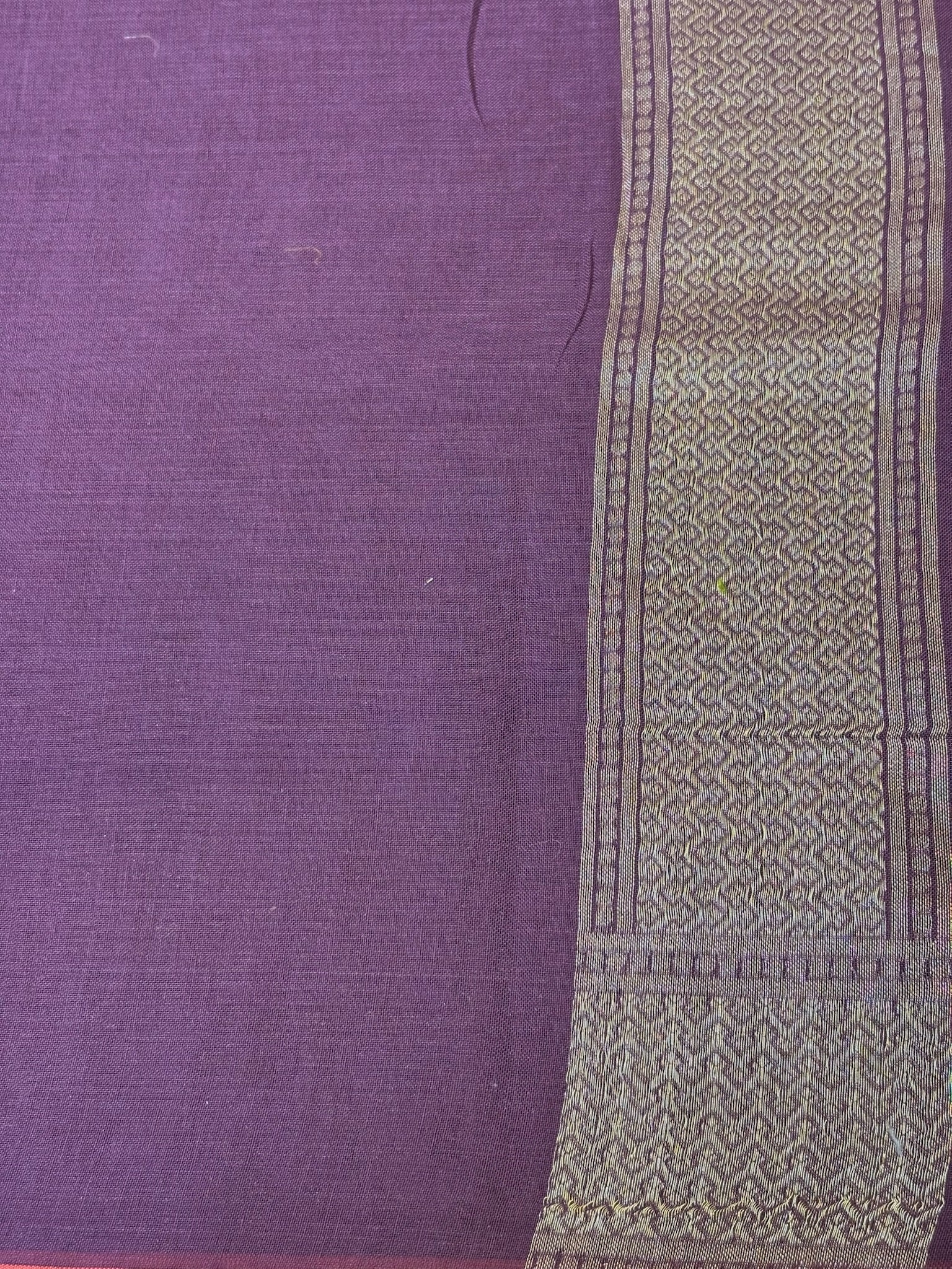 Pure Cotton  Jamdani Saree | Elegant Mulberry Wine Design