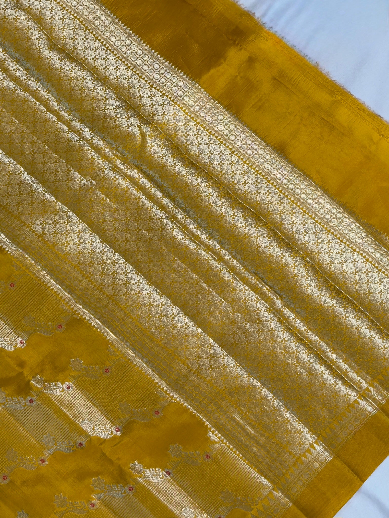 Yellow 100% Pure Soft Katan Silk Saree