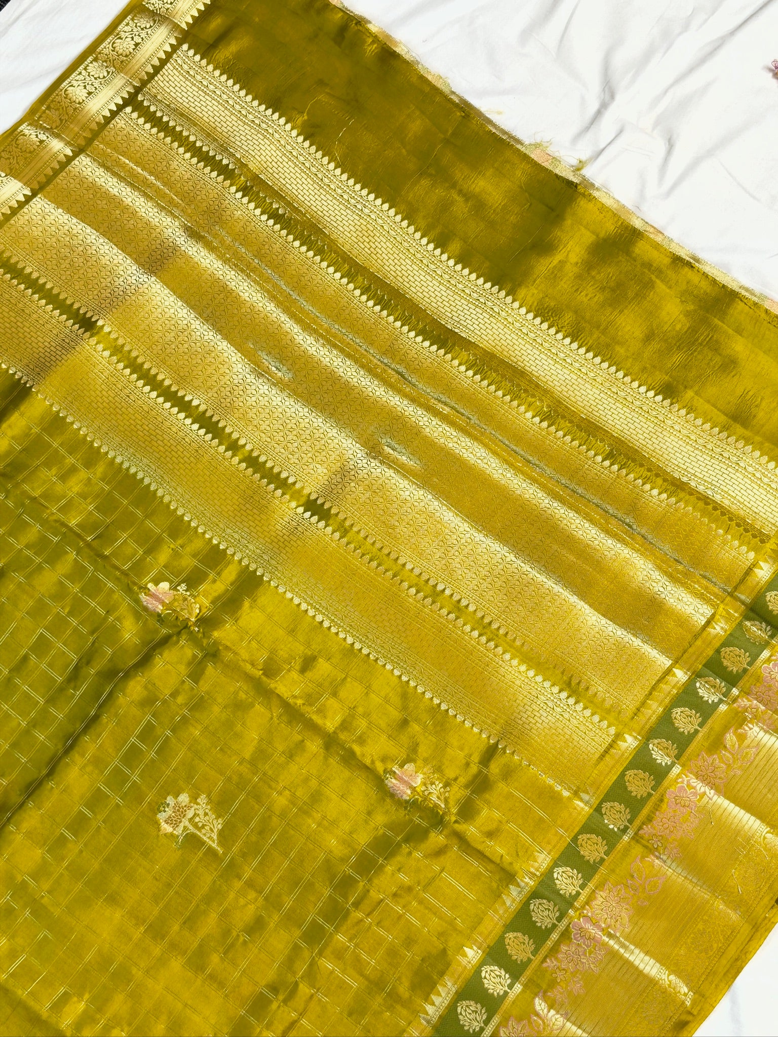 Mustard Yellow 100% Pure Soft Katan Silk Saree