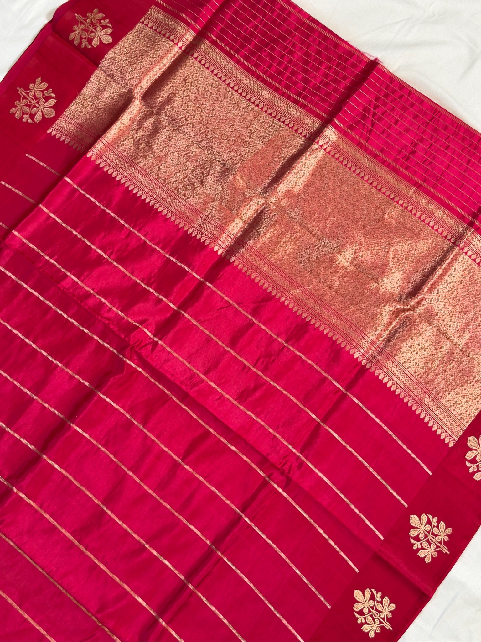 Apple Pink  100% Pure Soft Katan Silk Handwoven Saree