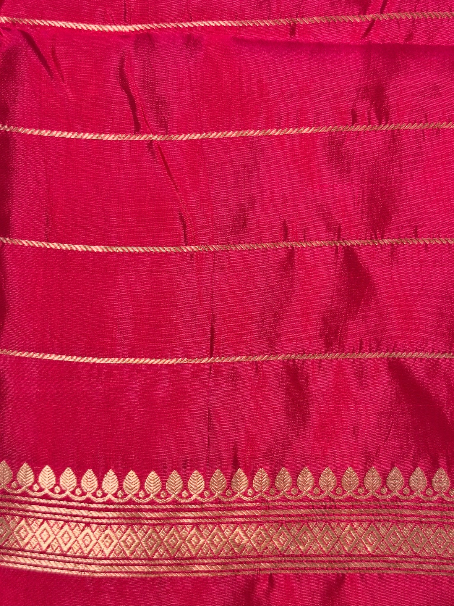 Apple Pink  100% Pure Soft Katan Silk Handwoven Saree