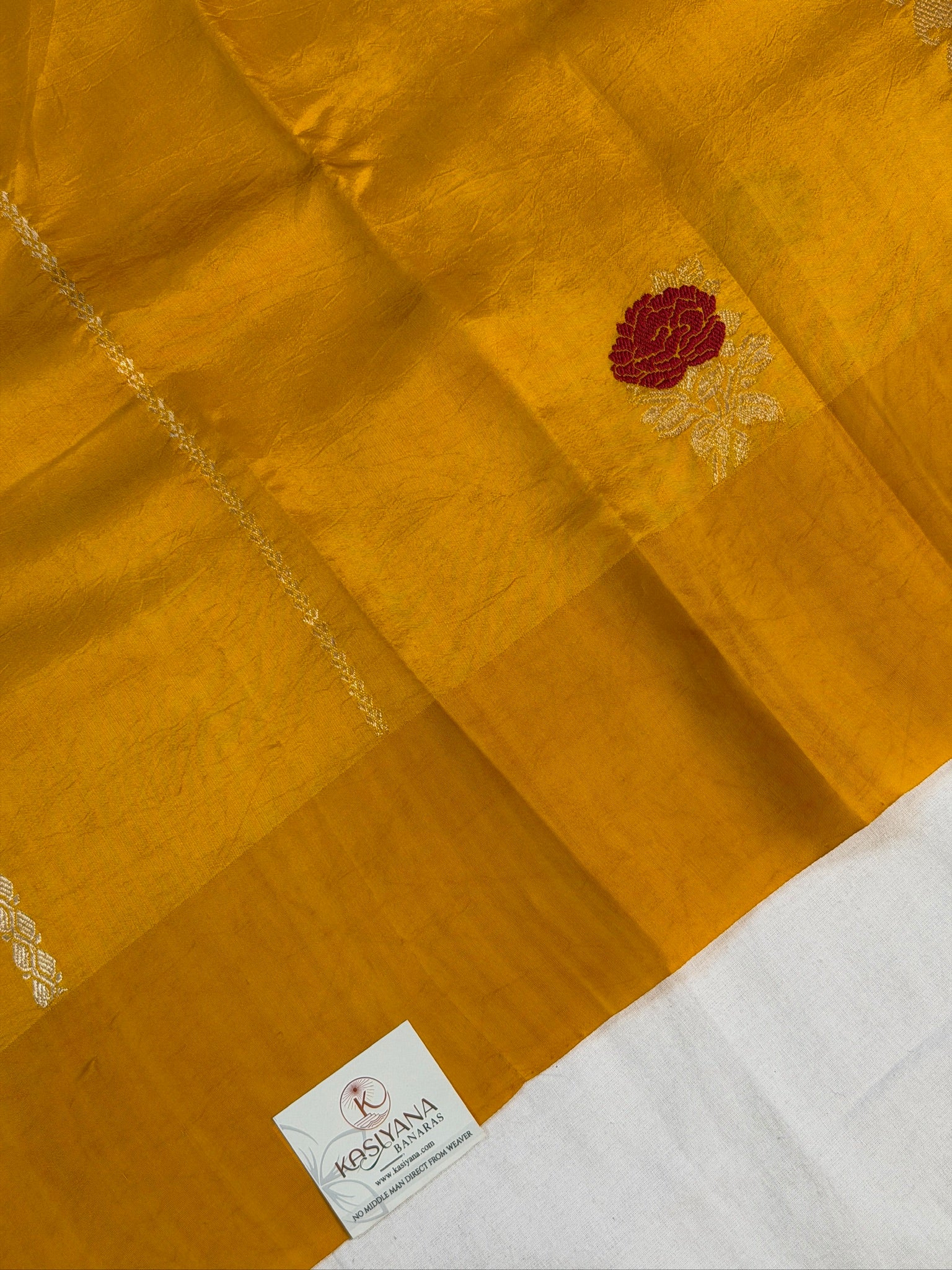 Yellow 100% Pure Soft Katan Silk Handwoven Saree