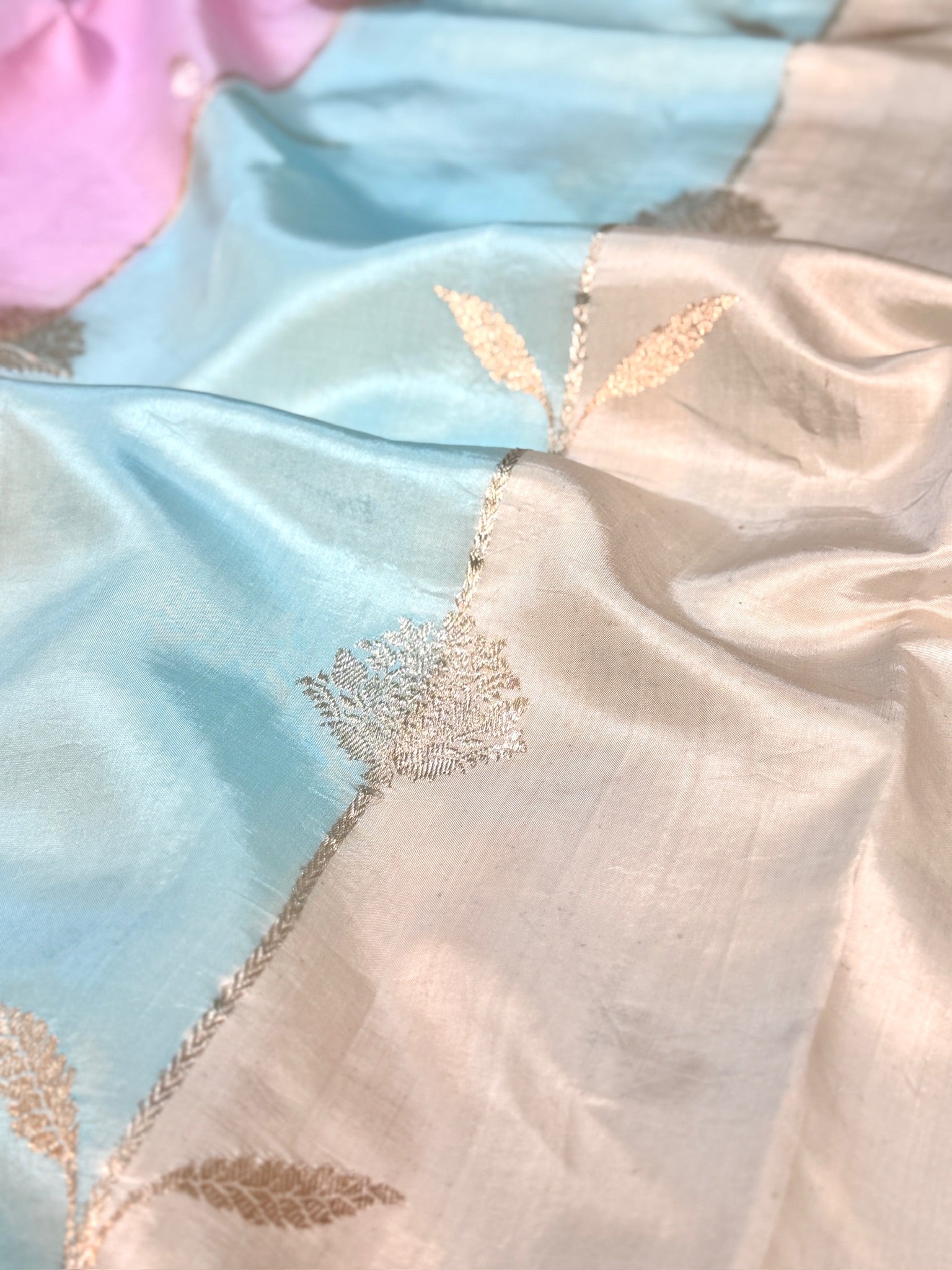 Rangkaat 100% Pure Soft Katan Silk Handwoven Saree