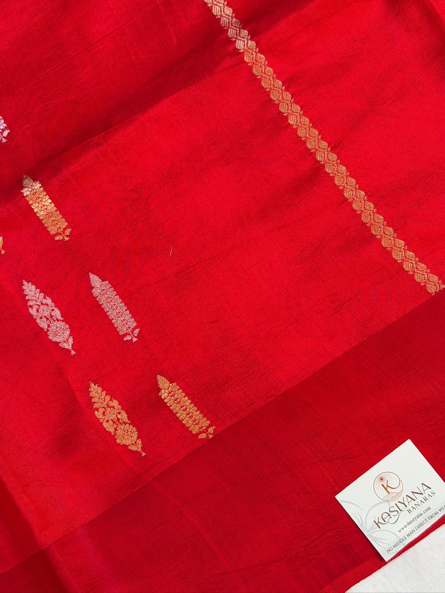 Red 100% Pure Soft Katan Silk Handwoven Saree
