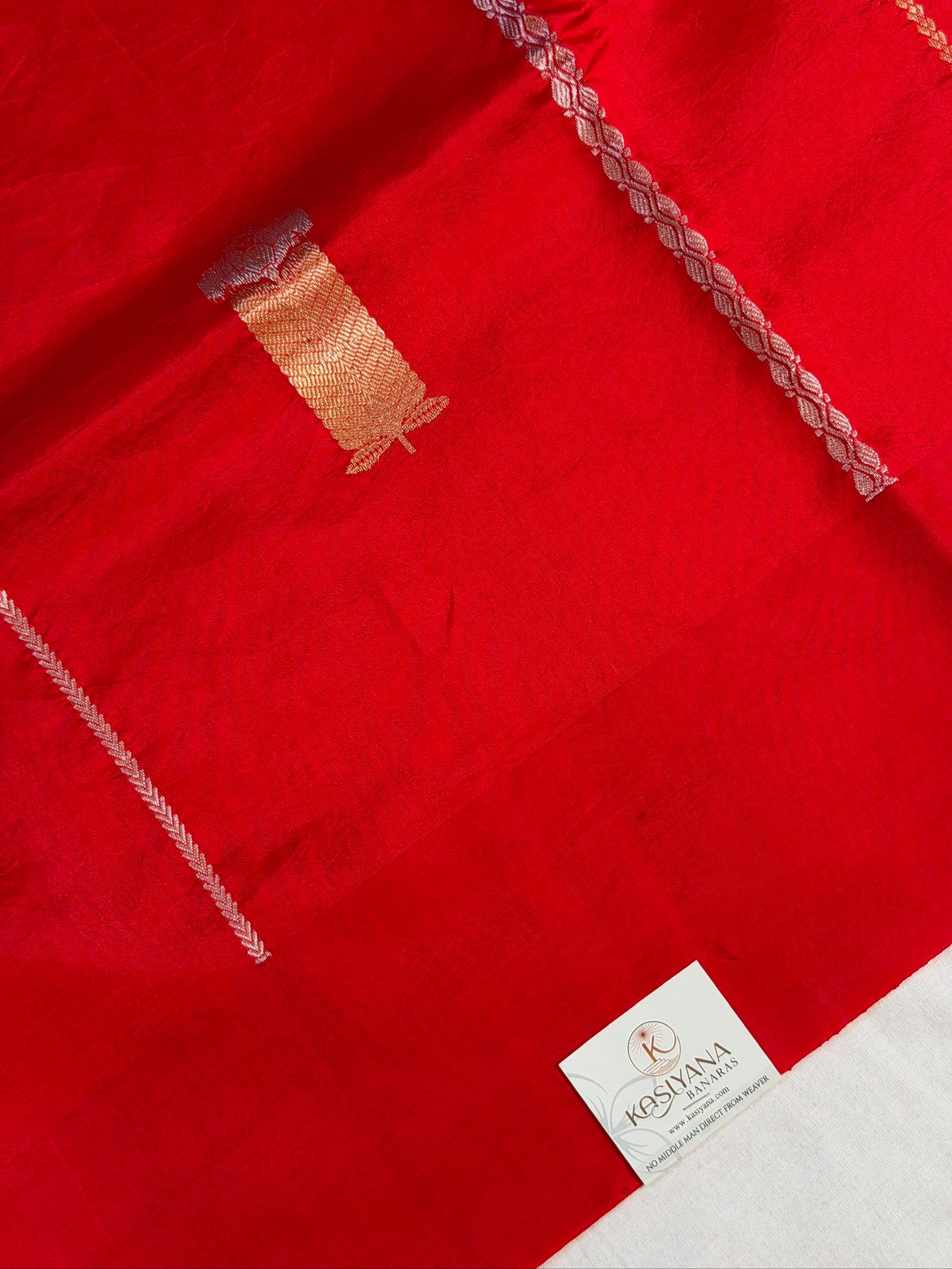 Red 100% Pure Soft Katan Silk Handwoven Saree