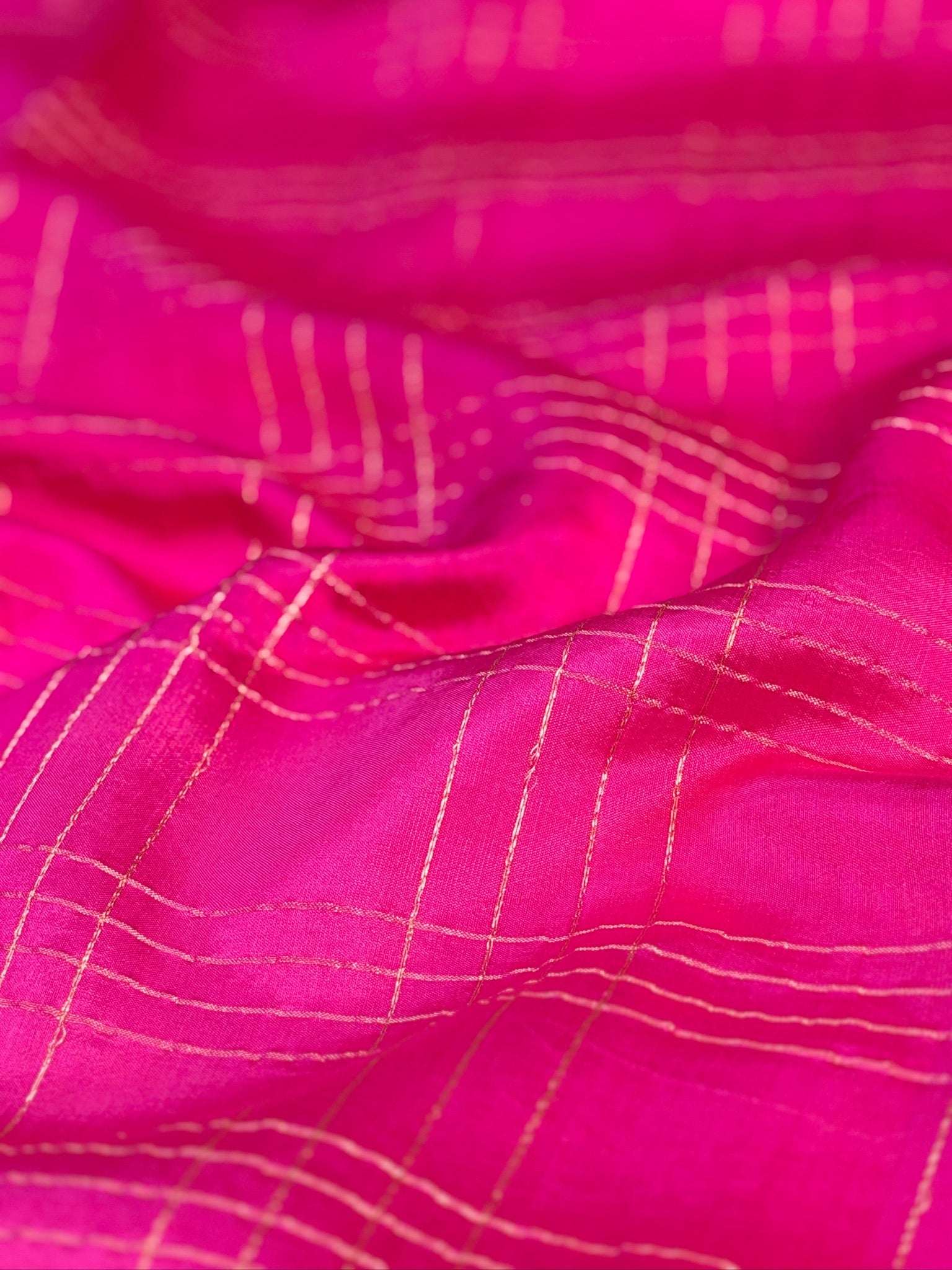 Rani Pink 100% Pure Soft Katan Silk Handwoven Saree