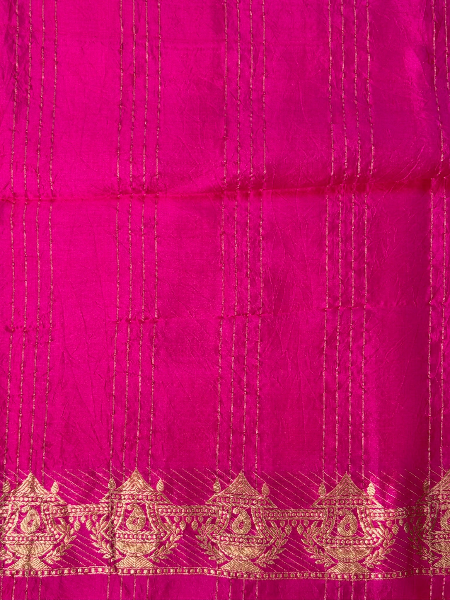 Rani Pink 100% Pure Soft Katan Silk Handwoven Saree