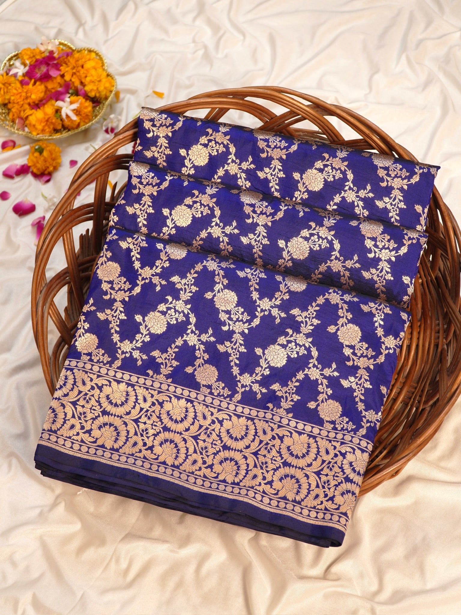 Blue Pure Katan Silk Saree |Pattu Style