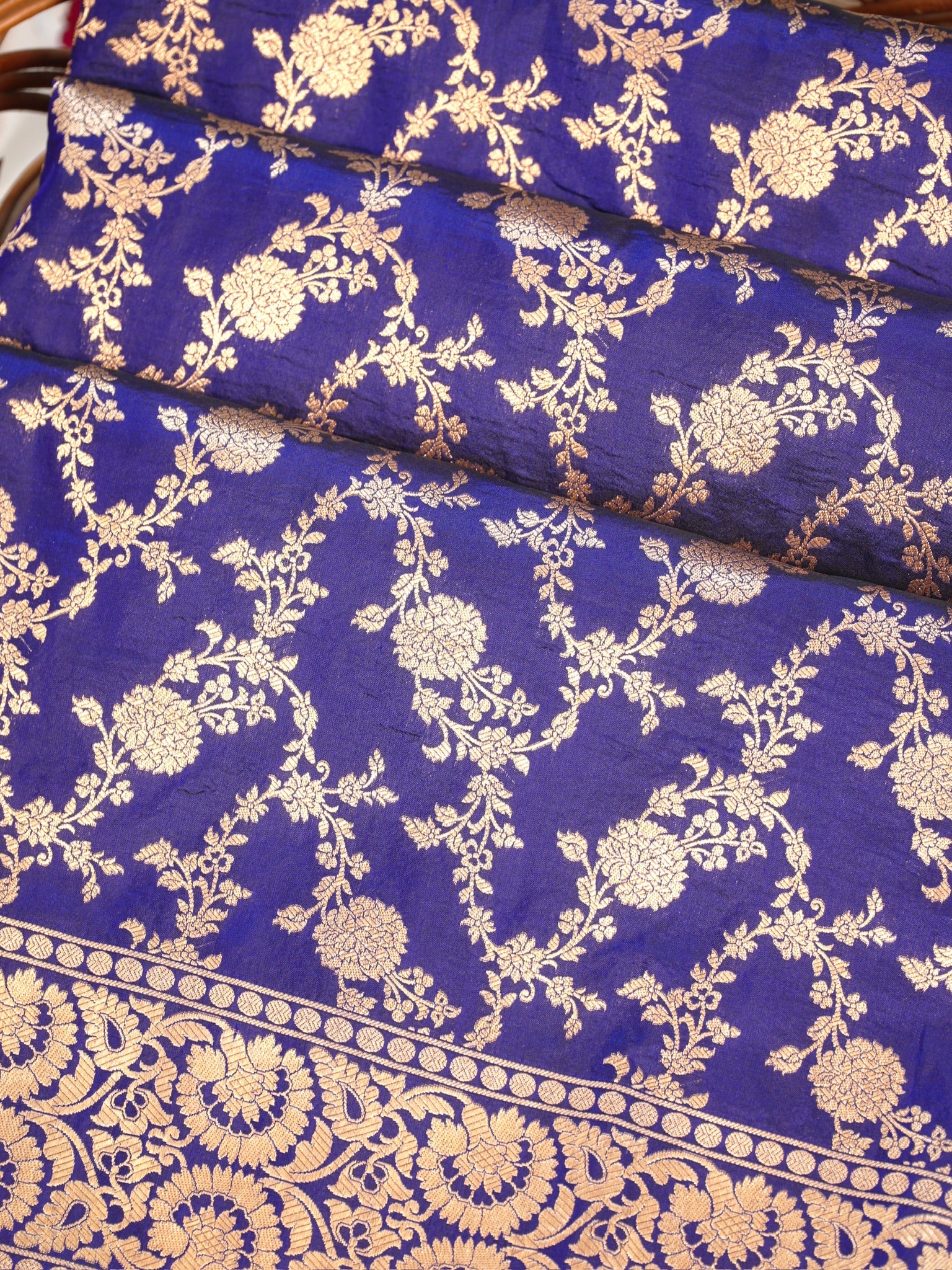 Blue Pure Katan Silk Saree |Pattu Style