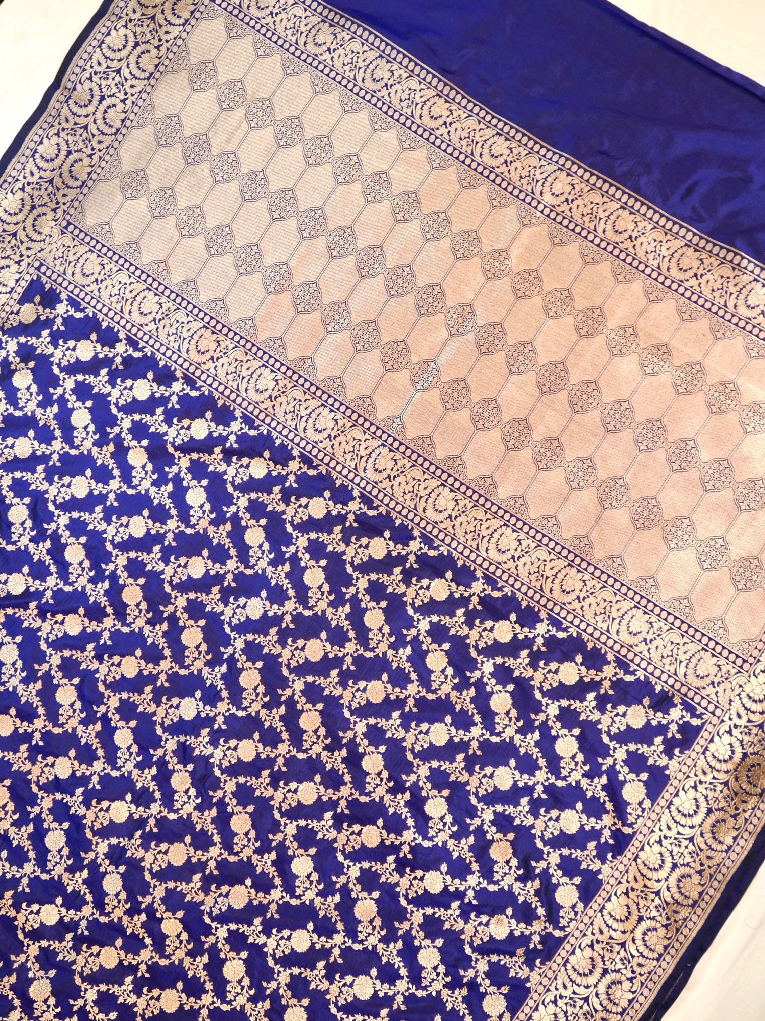 Blue Pure Katan Silk Saree |Pattu Style