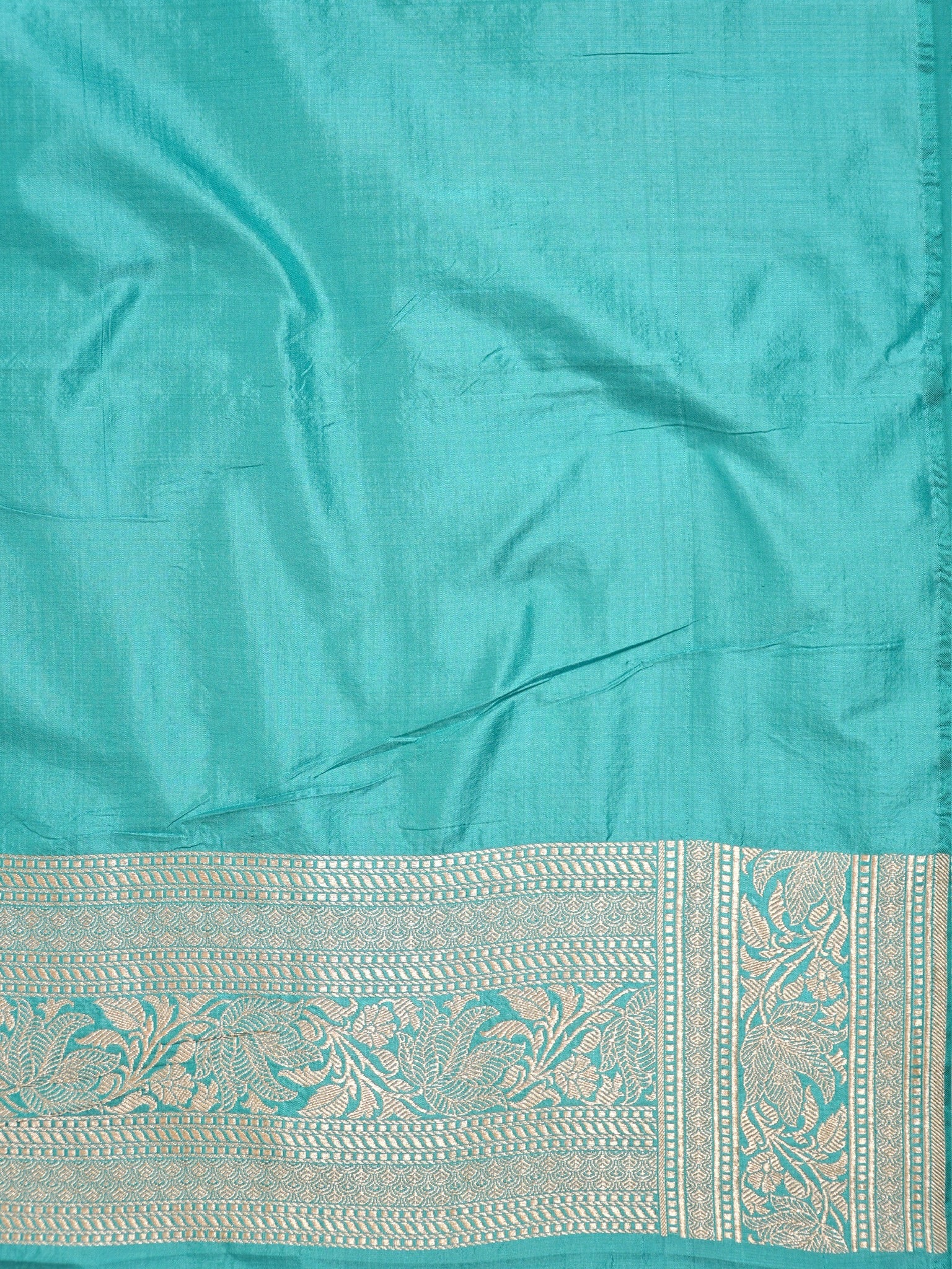Sea Blue Pure Katan Silk Saree |Minakaari Pattu Style