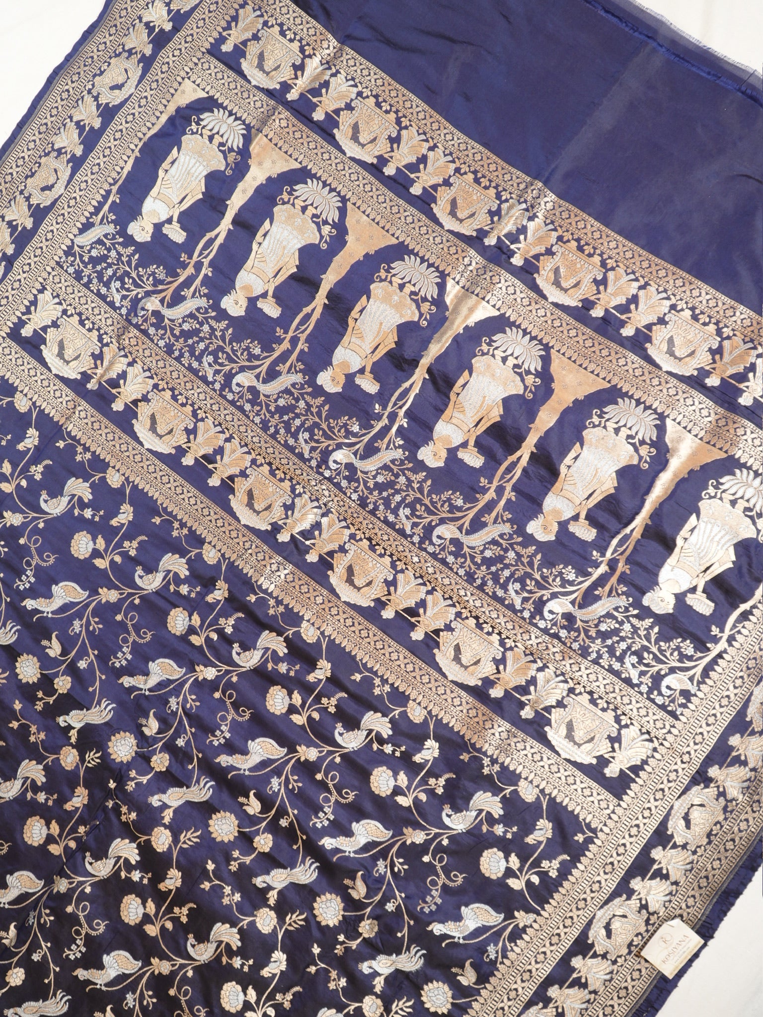 Blue Pure Katan Silk Saree |Pattu Style