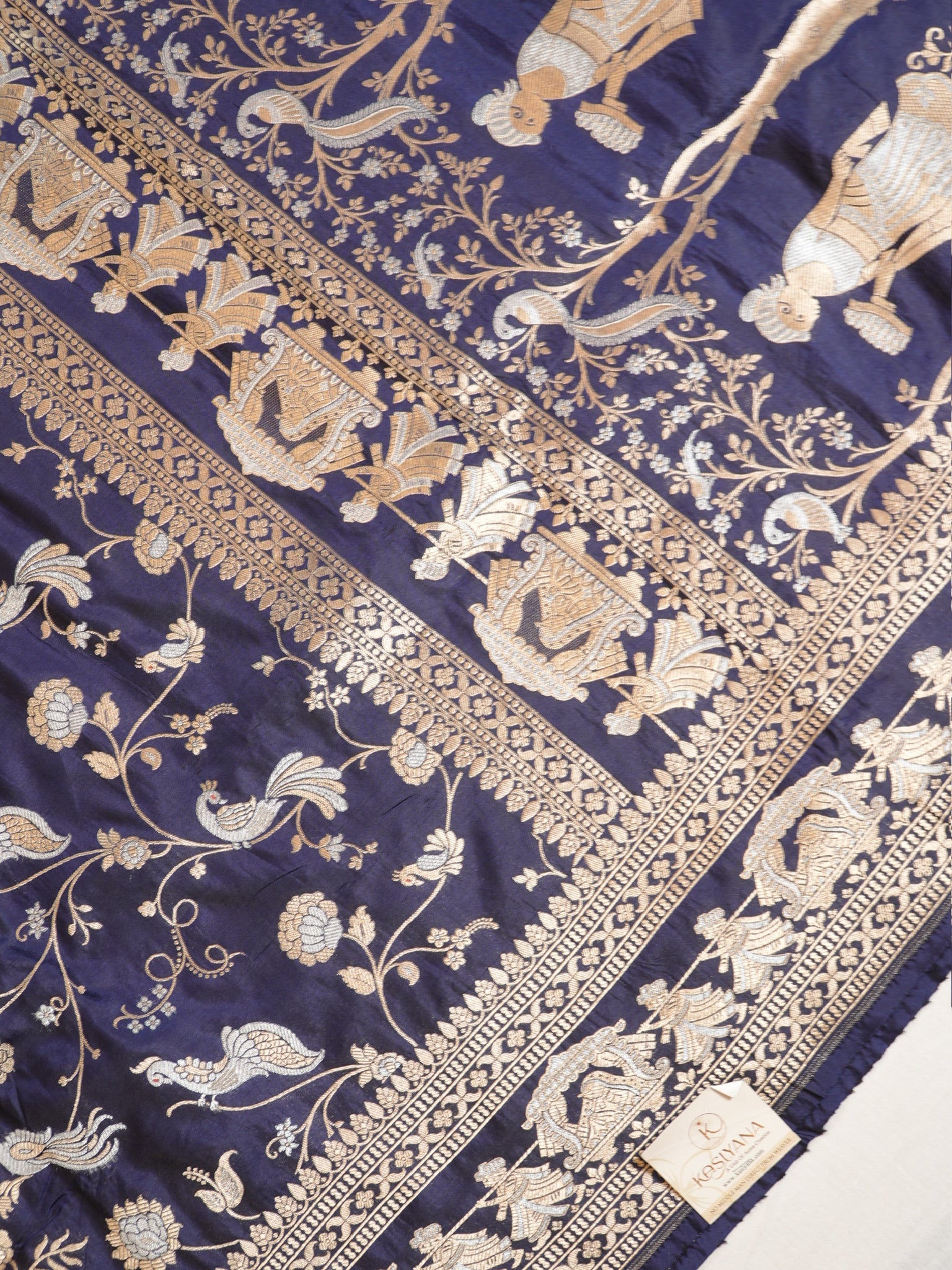 Blue Pure Katan Silk Saree |Pattu Style