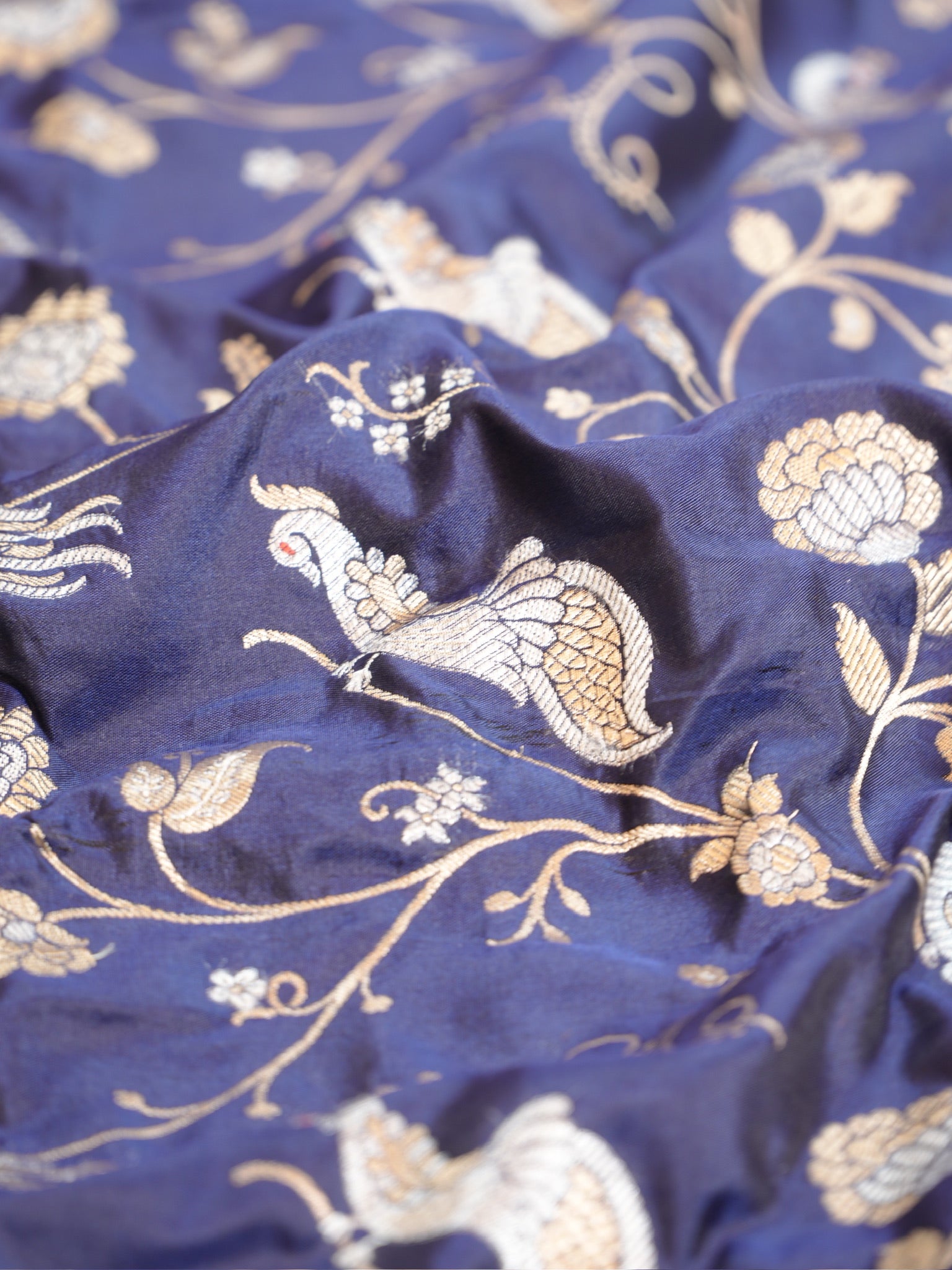 Blue Pure Katan Silk Saree |Pattu Style