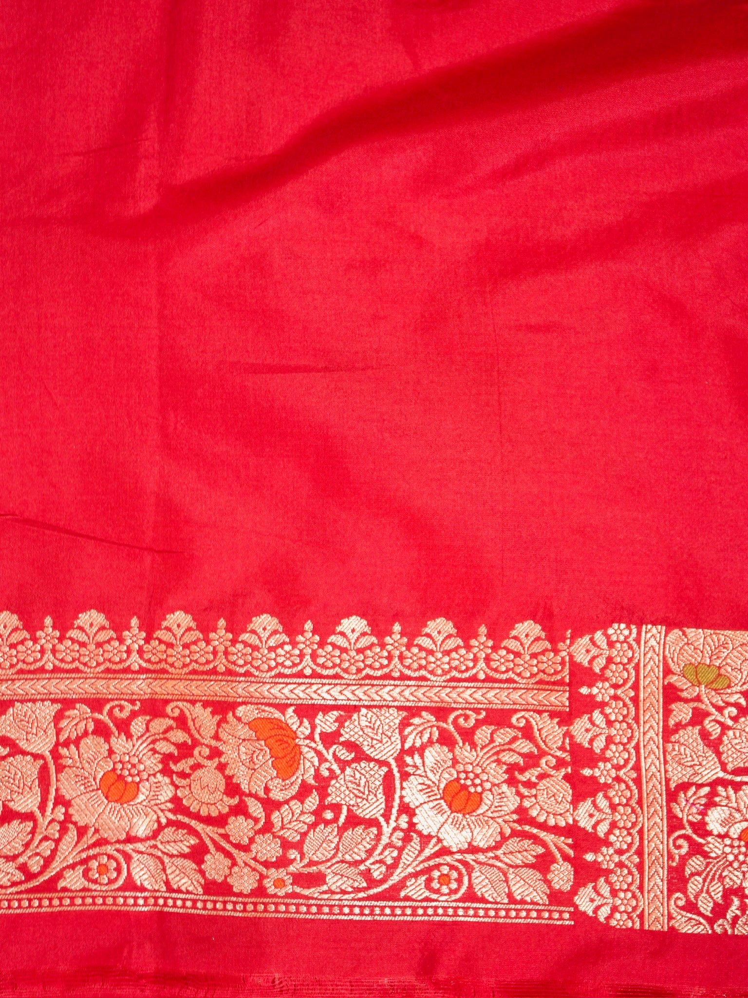 Red Pure Katan Silk Saree |Minakaari Pattu Style