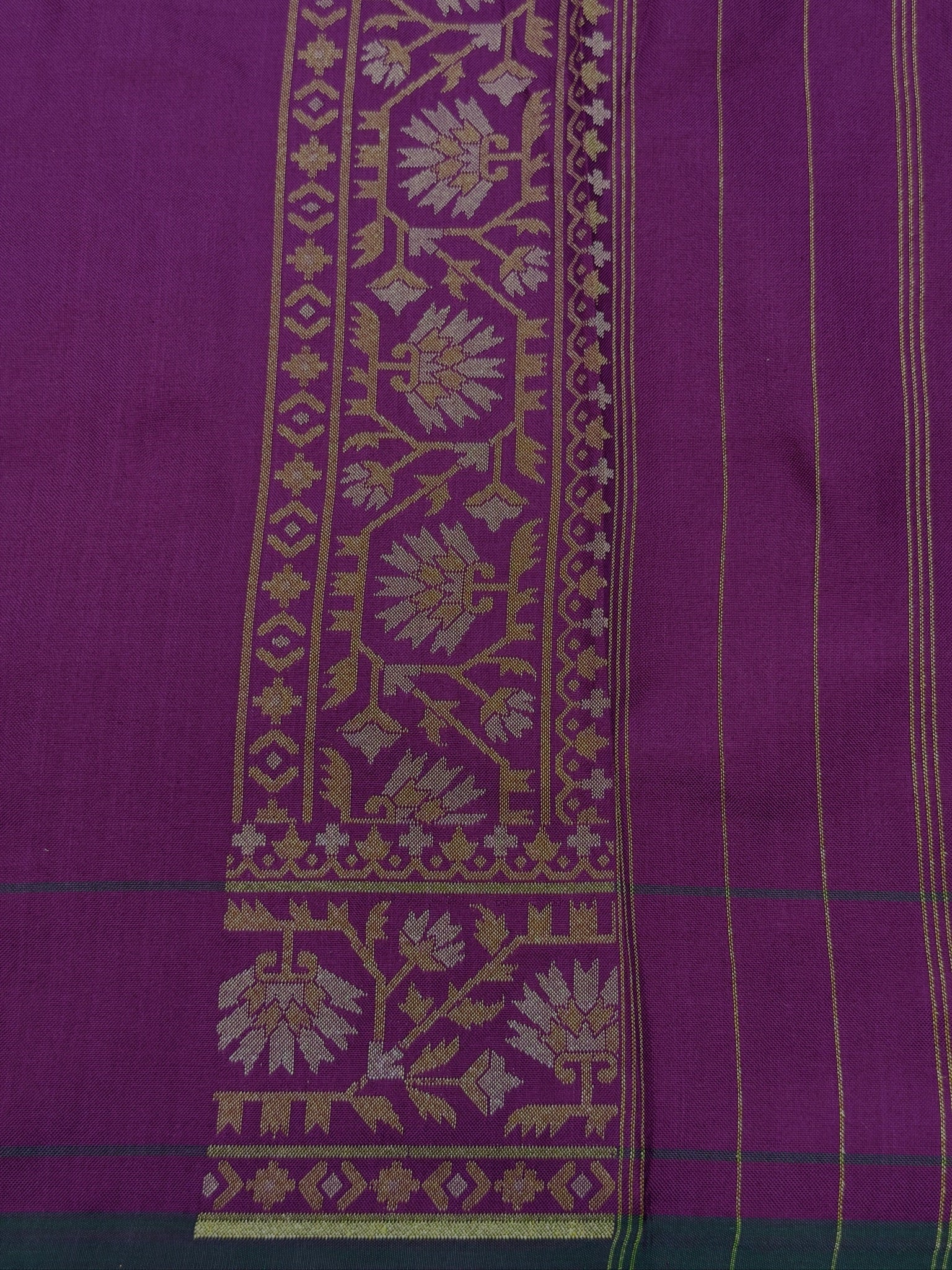 Pure Ektara Silk Jamdani Saree | Elegant Purple Design