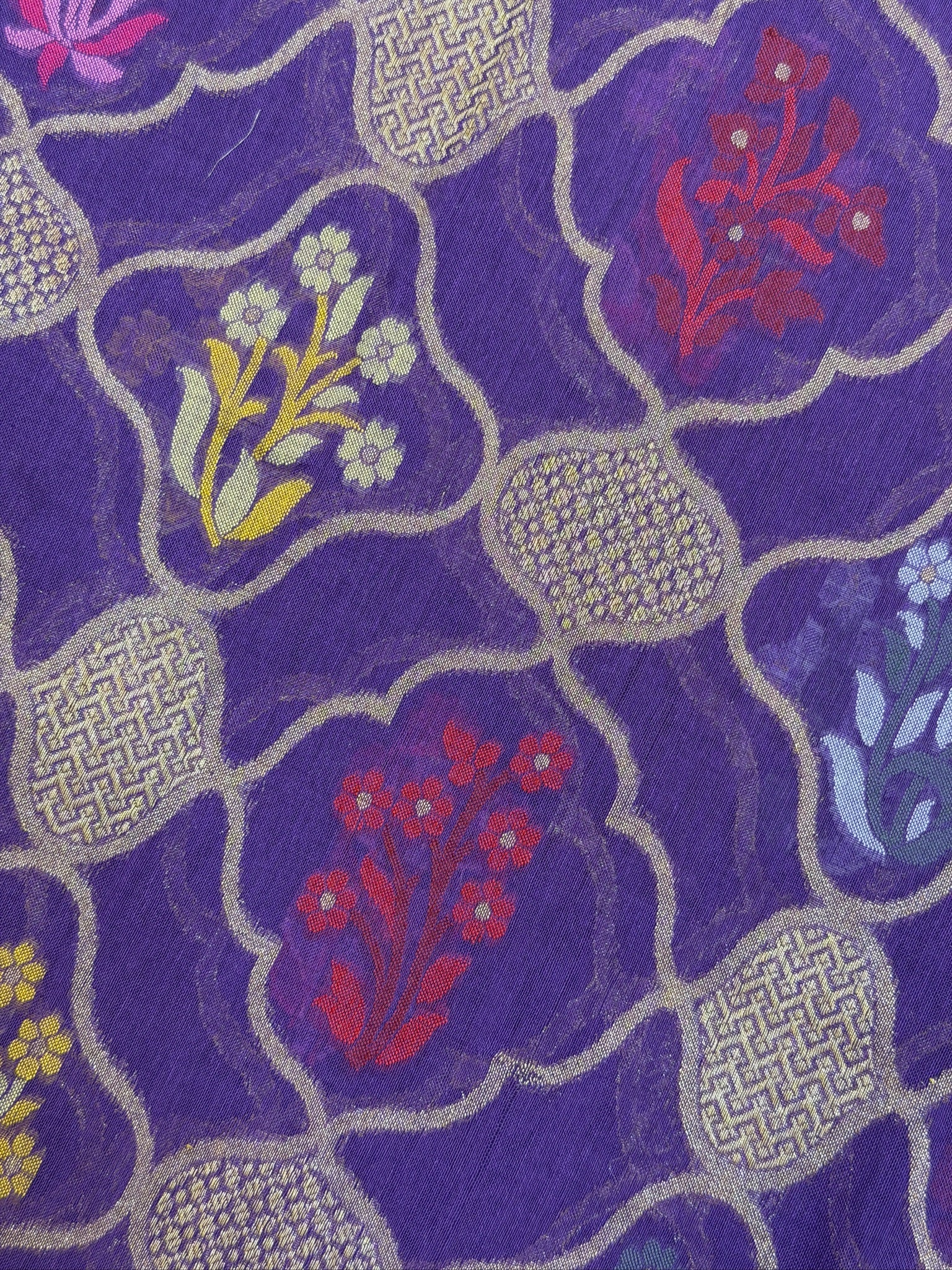 Pure Cotton Jamdani Saree | Elegant Purple Design