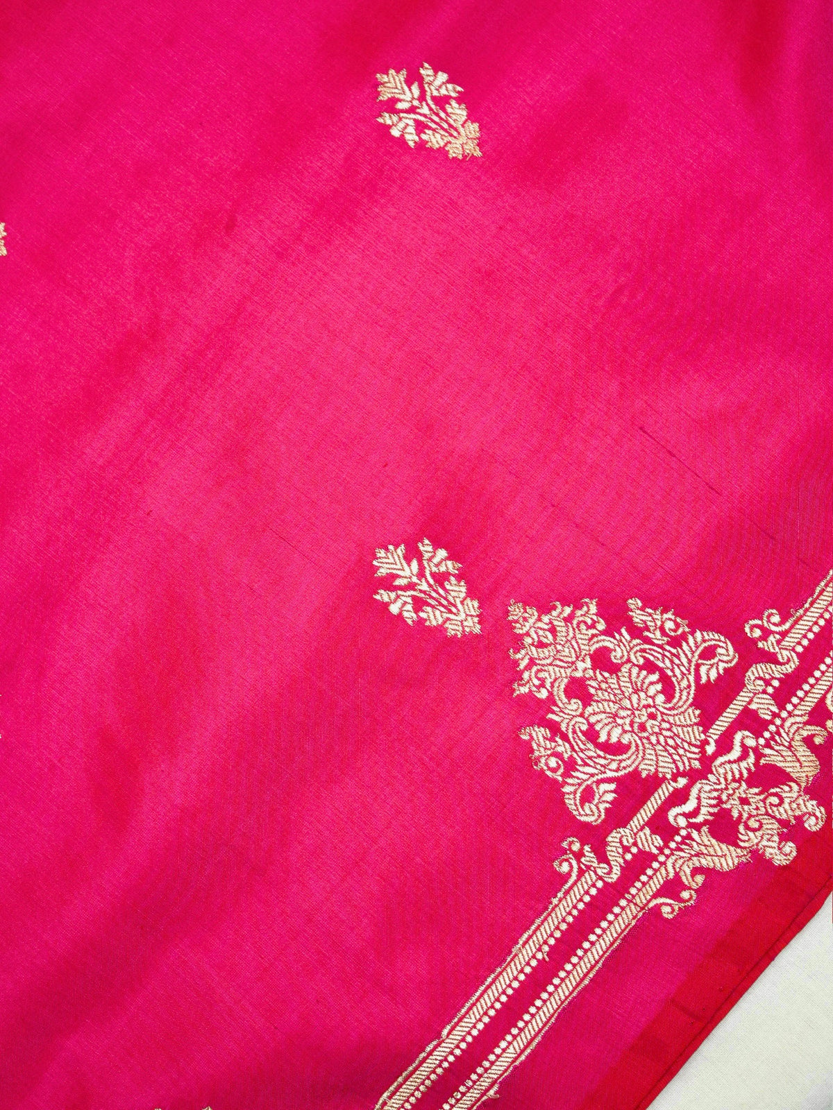 Apple Pink 100% Pure Katan Handwoven Silk Saree with Zari Work