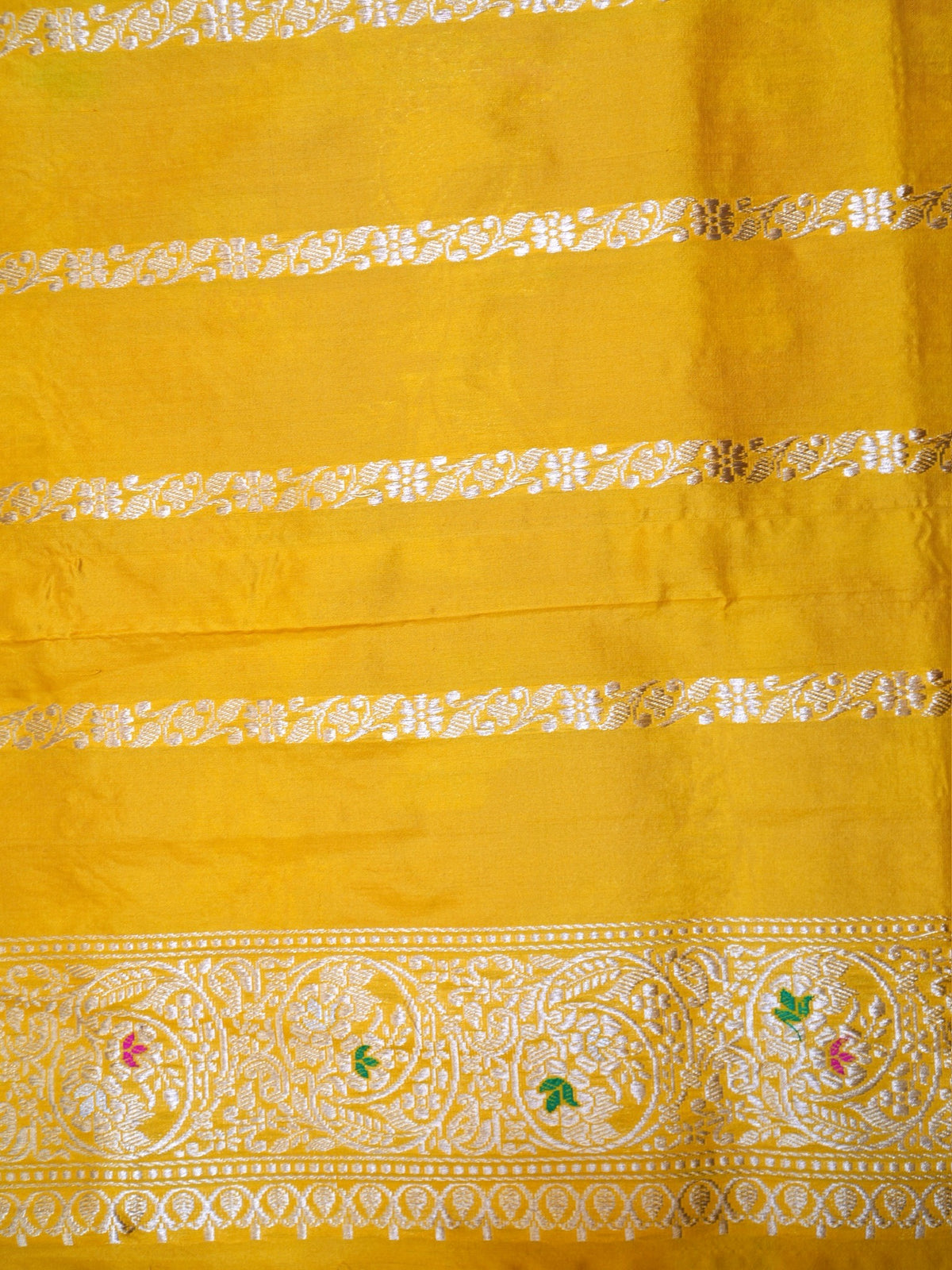 Rani Pink 100% Pure Katan Handwoven Silk Saree with Zari Work
