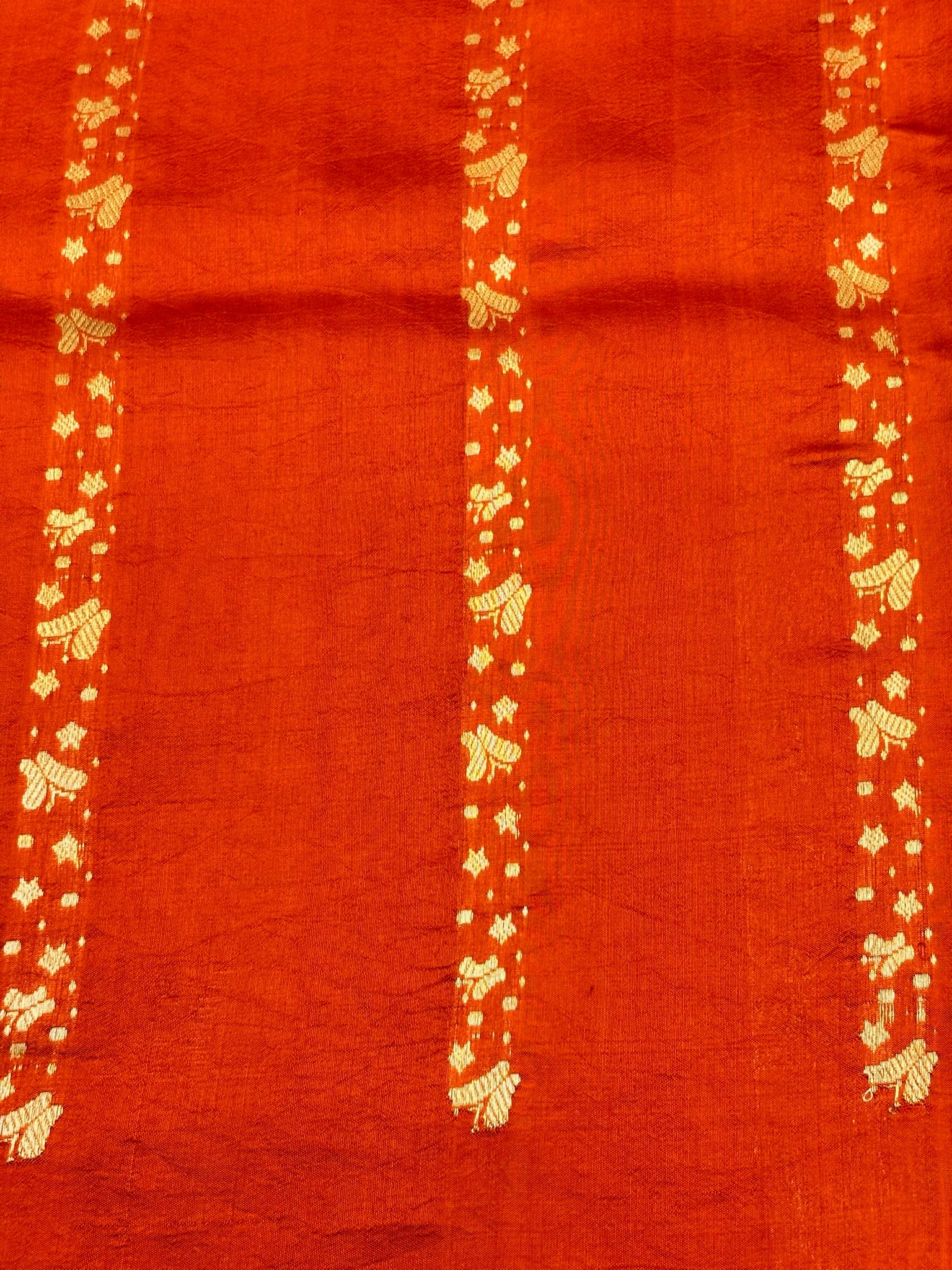 Orange Premium Banarasi Soft Silk Saree – 100% Handwoven | Elegant & Timeless Design