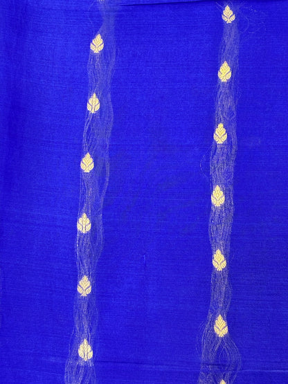 Royal Blue Premium Banarasi Kora Organza Silk Saree – 100% Handwoven | Elegant & Timeless Design