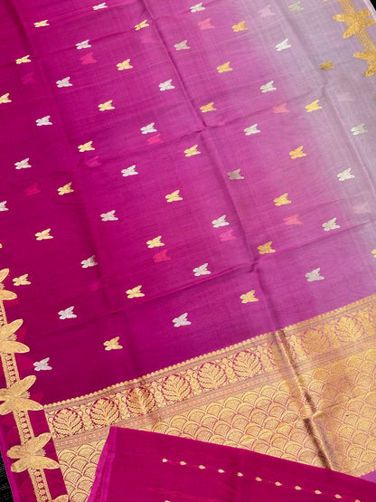 Pink Premium Banarasi Kora Organza Silk Saree – 100% Handwoven | Elegant & Timeless Design