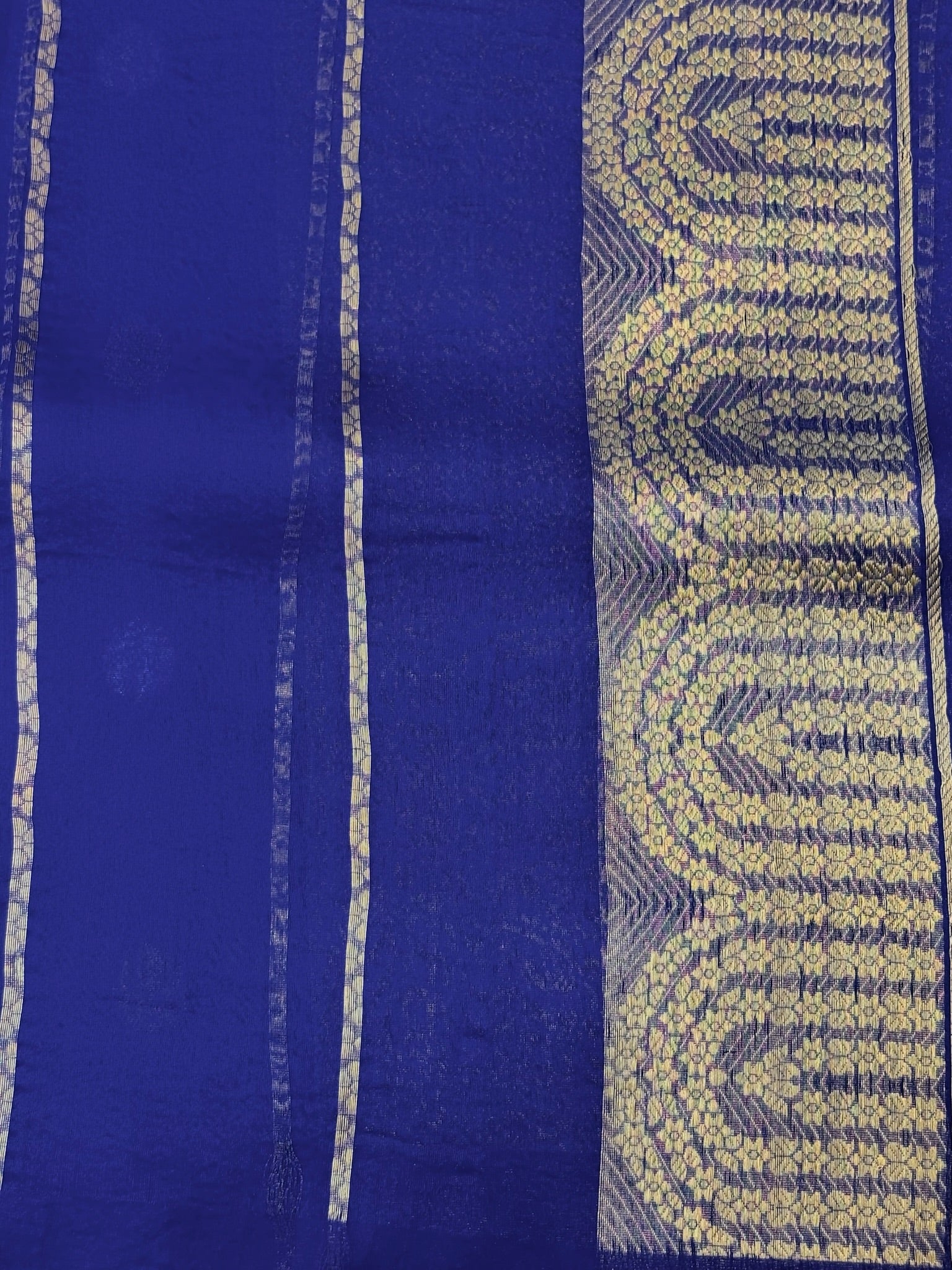 Blue Premium Banarasi Kora Organza Silk Saree – 100% Handwoven | Elegant & Timeless Design