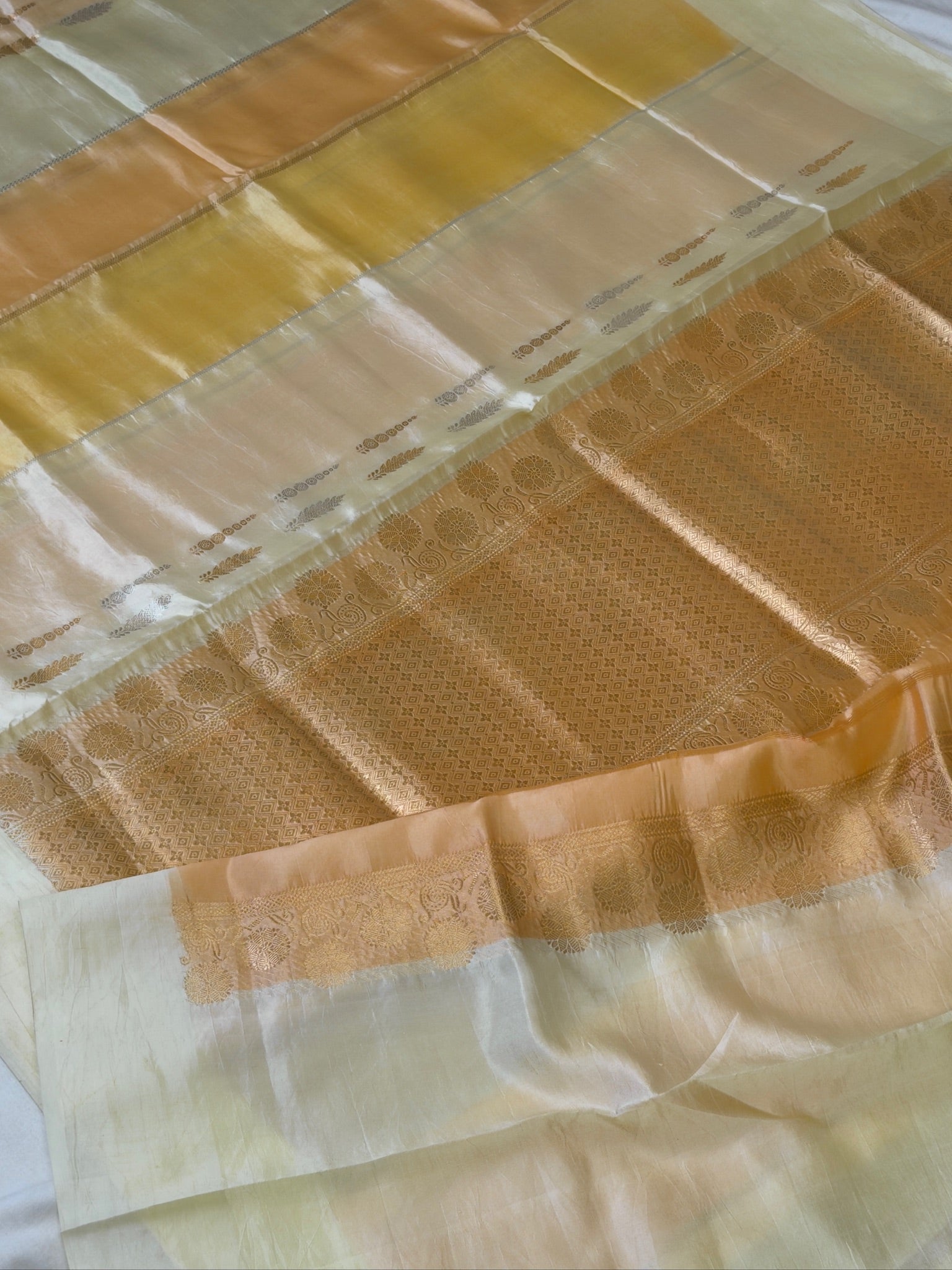 Butter Yellow 100% Pure Soft Katan Silk Handwoven Saree