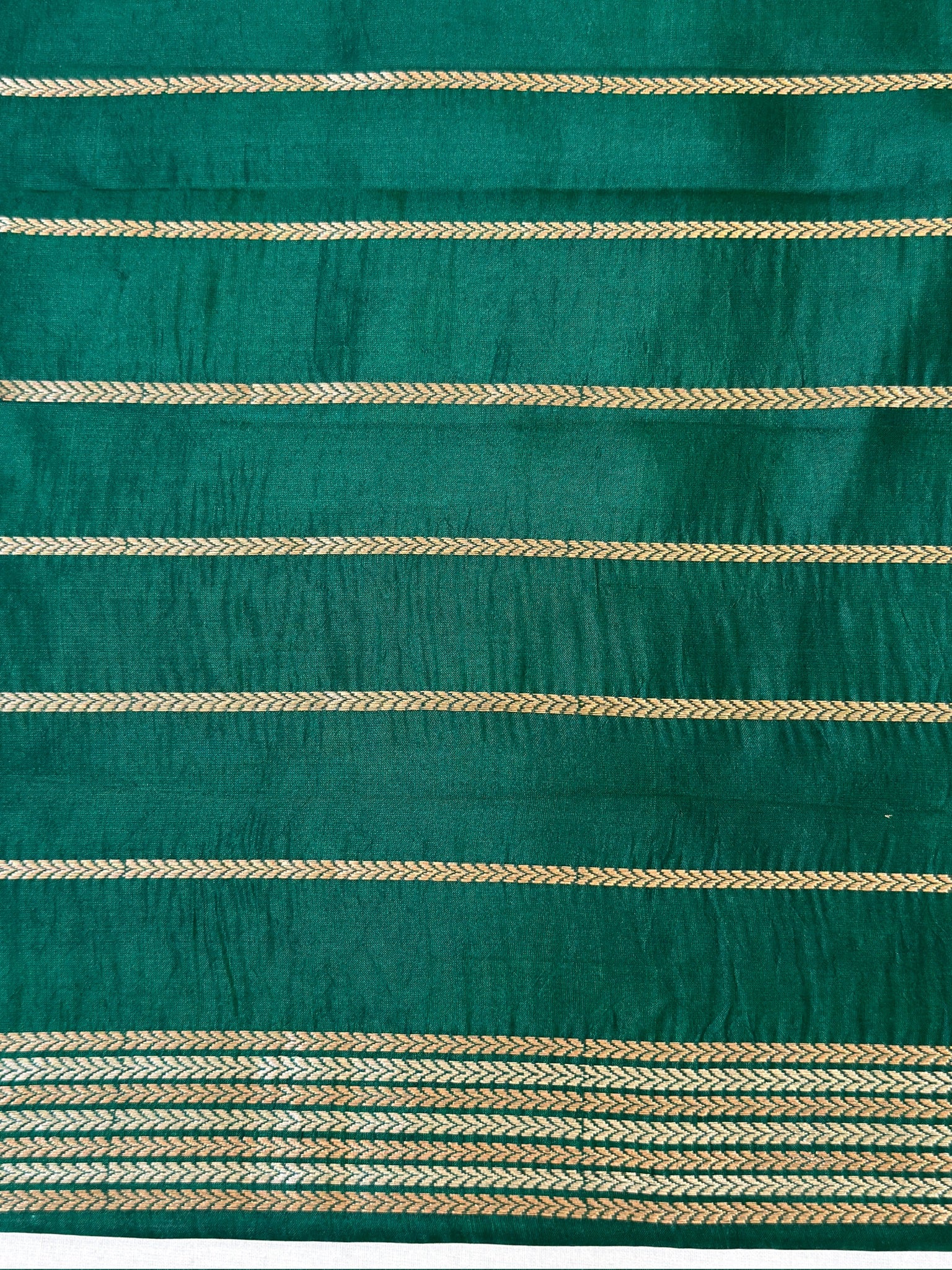 Bottle Green 100% Pure Soft Katan Silk Handwoven Saree