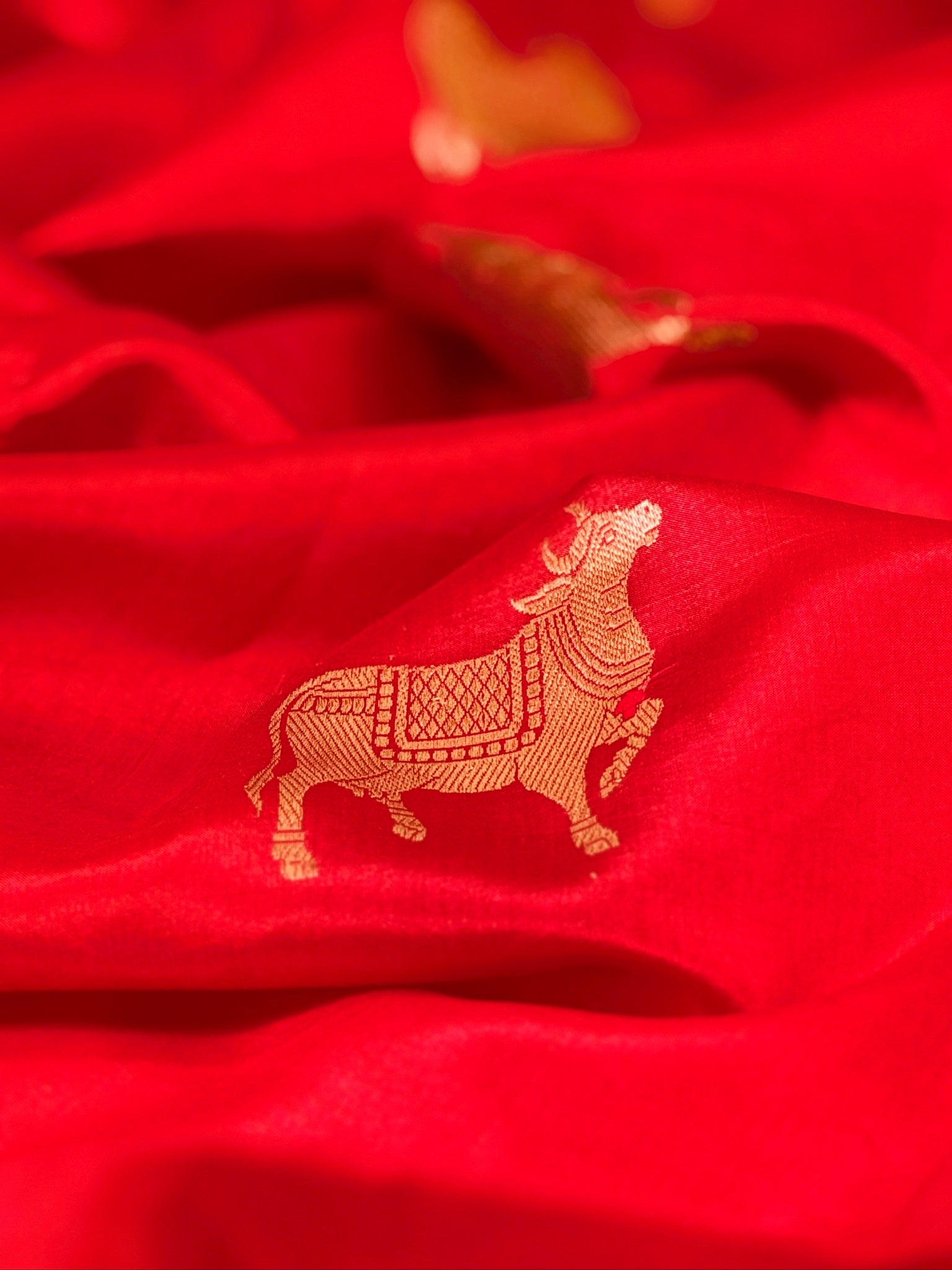 Red 100% Pure Soft Katan Silk Handwoven Saree