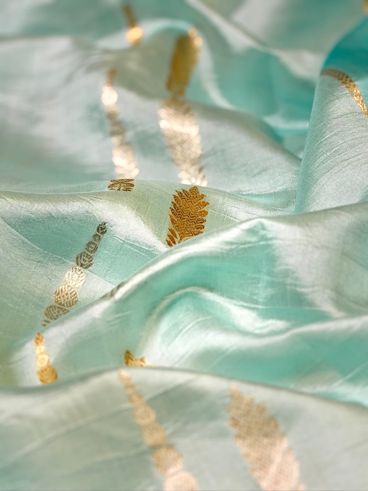 Blue 100% Pure Soft Katan Silk Handwoven Saree