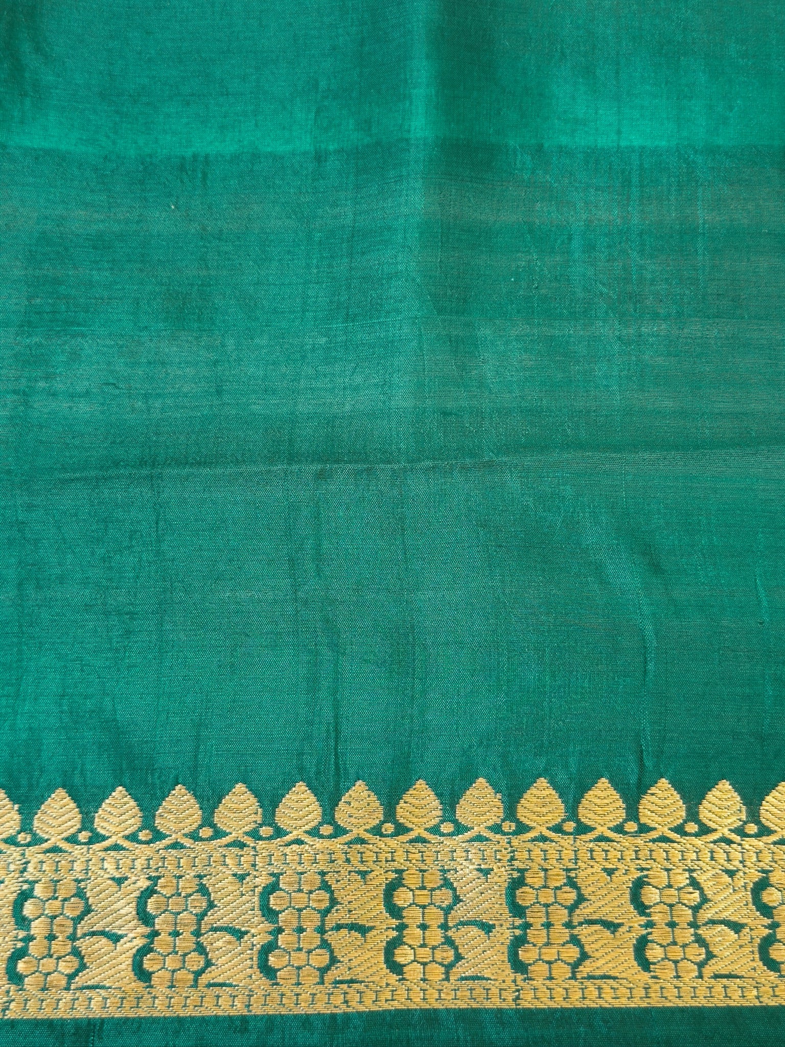 Bottle Greeen 100% Pure Soft Katan Silk Handwoven Saree