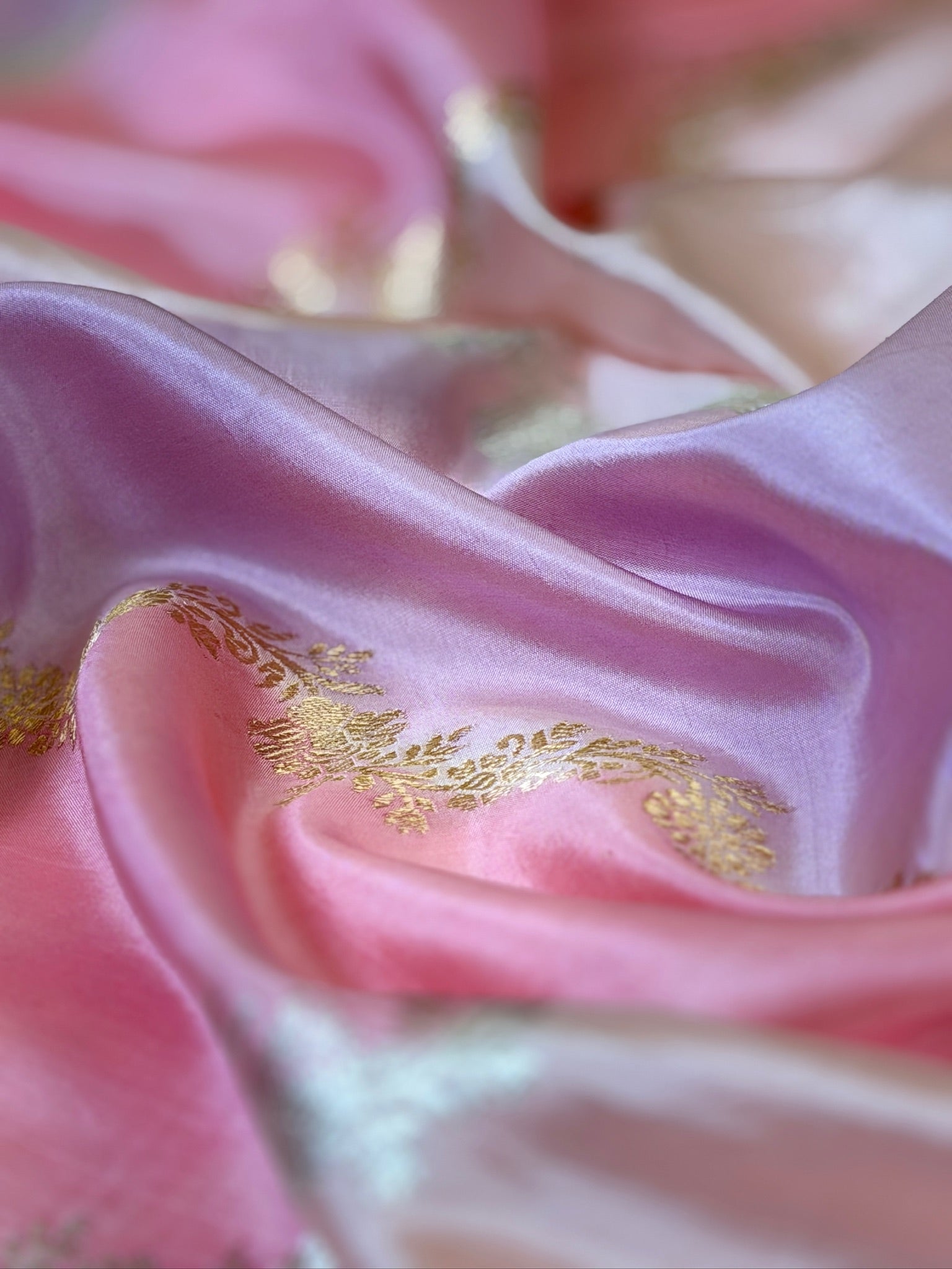 Baby Pink 100% Pure Soft Katan Silk Handwoven Saree