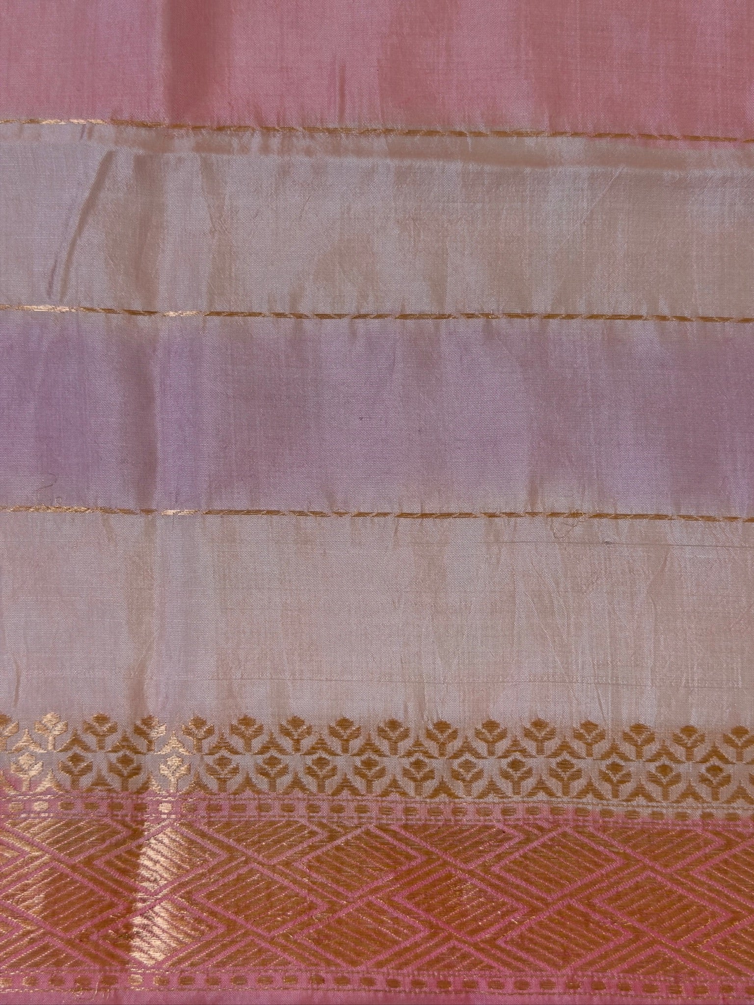 Baby Pink 100% Pure Soft Katan Silk Handwoven Saree