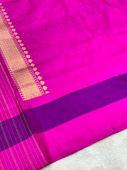 Copper Gold Pure Tissue Silk Handwoven