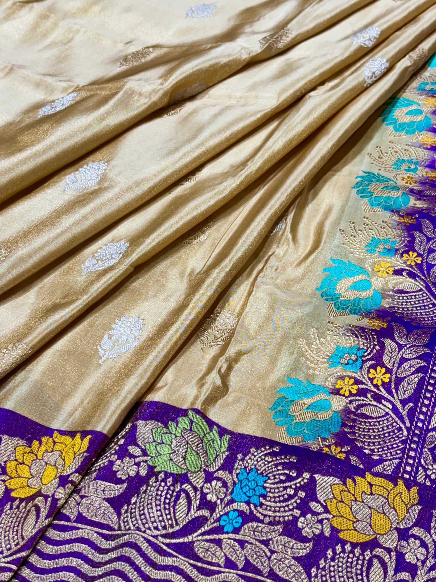 Ivory Pure Tissue Silk Handwoven