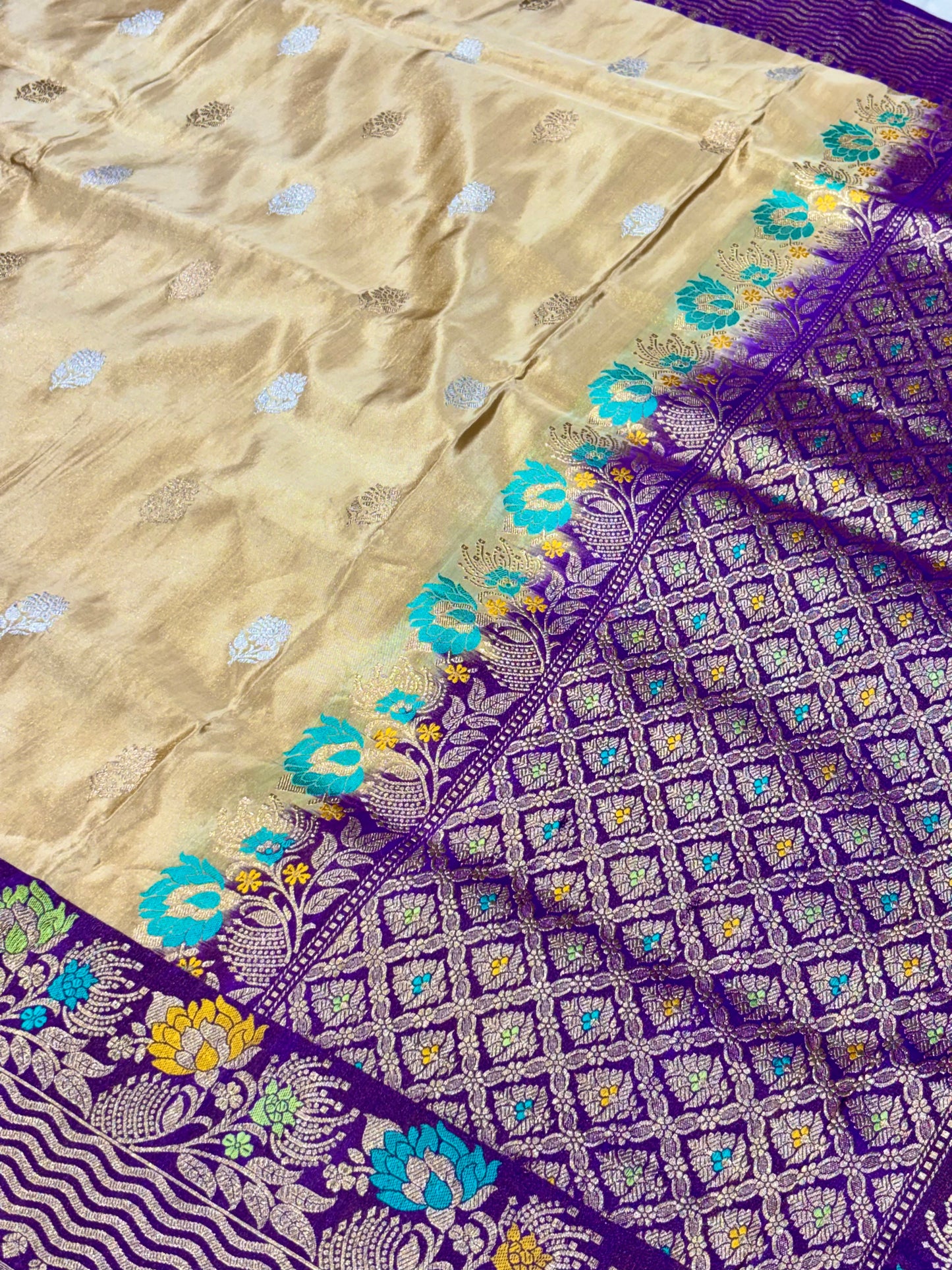 Ivory Pure Tissue Silk Handwoven