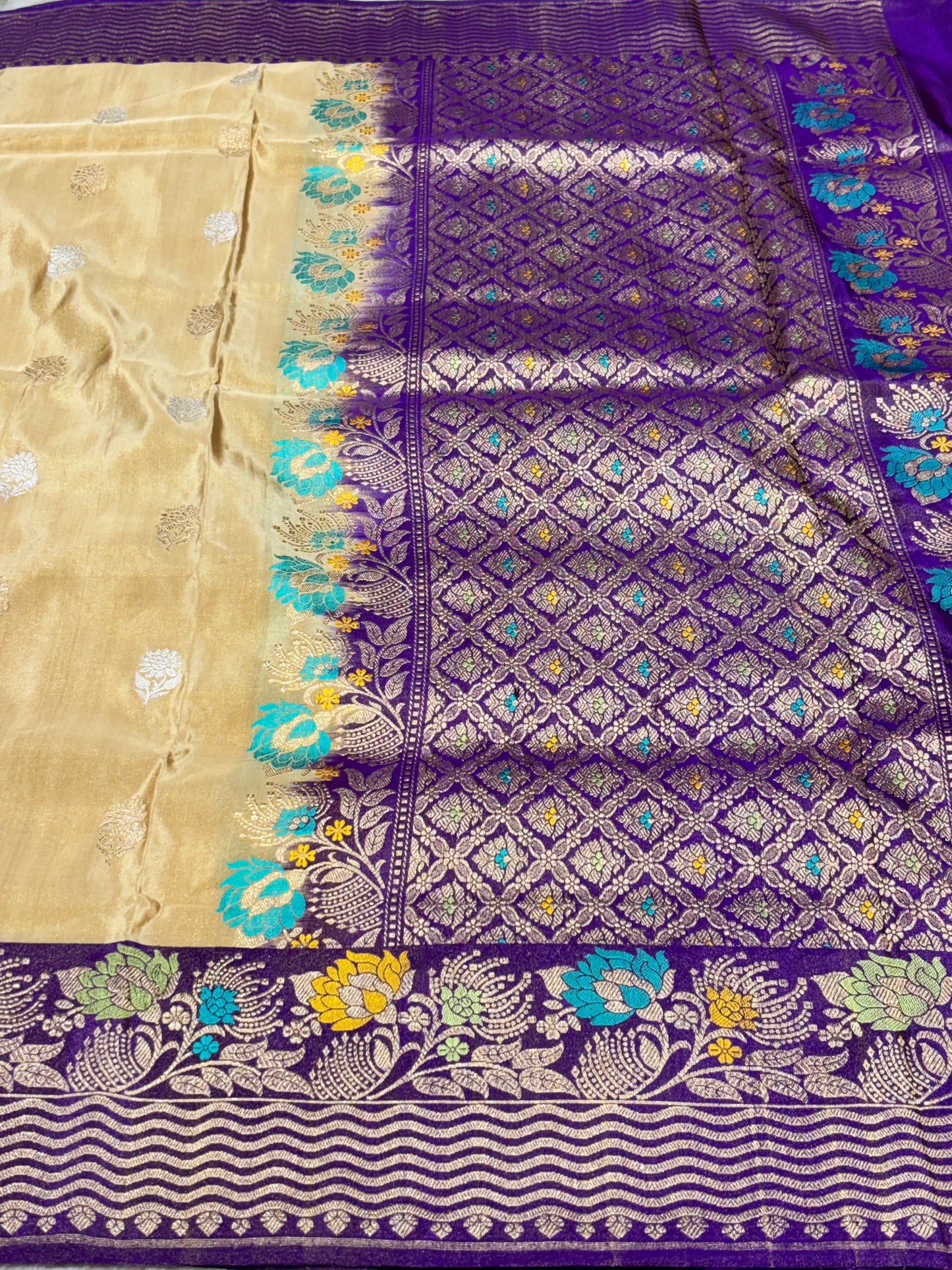 Ivory Pure Tissue Silk Handwoven