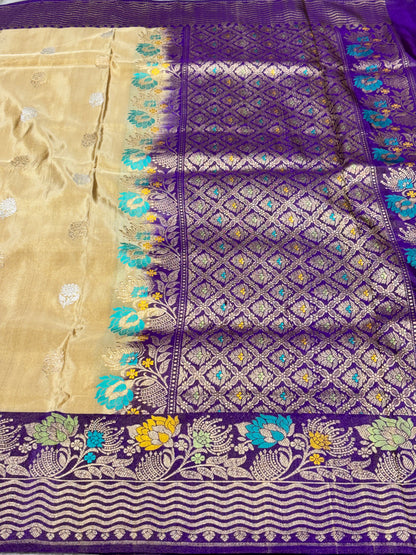 Ivory Pure Tissue Silk Handwoven