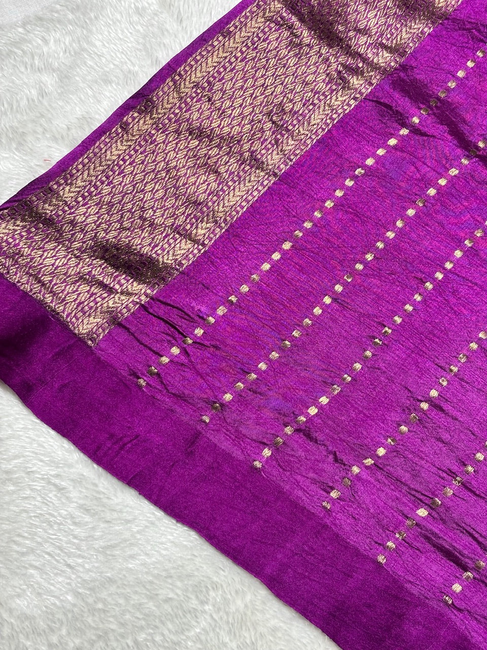 Royal Magenta Purple Banarasi Pure Puna Silk Saree