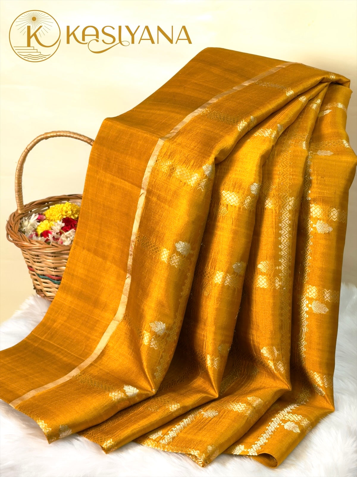 Yellow 100% Pure Soft Katan Silk Handwoven Saree