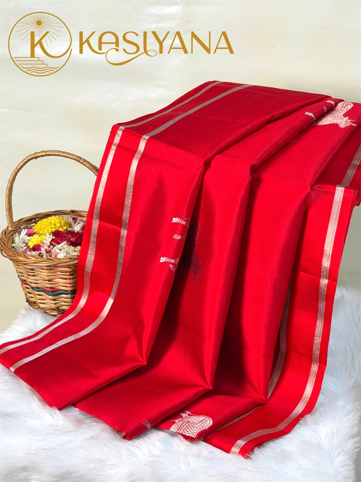 Red 100% Pure Soft Katan Silk Handwoven Saree
