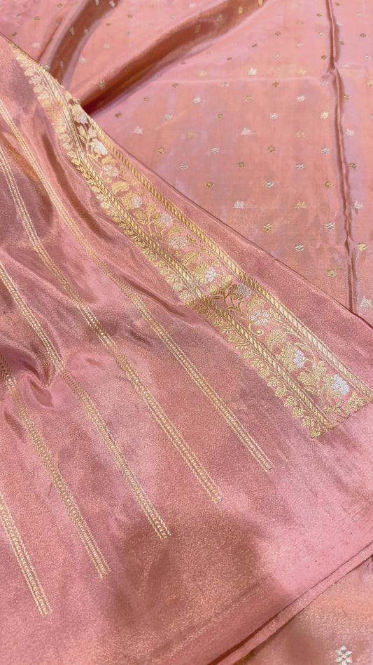 Banarasi Silk Tissue Elegant Border Silk Handloom Saree
