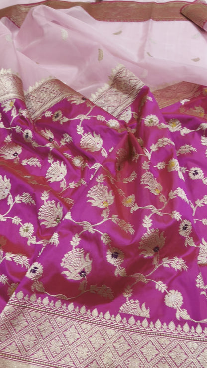 Half-Half katan silk & kora silk kaduwa Jall jangla