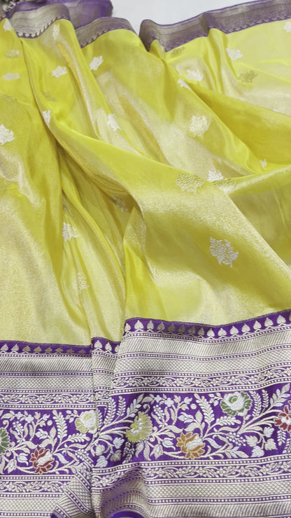 Banarasi Silk Tissue Elegant Border Silk Handloom Saree