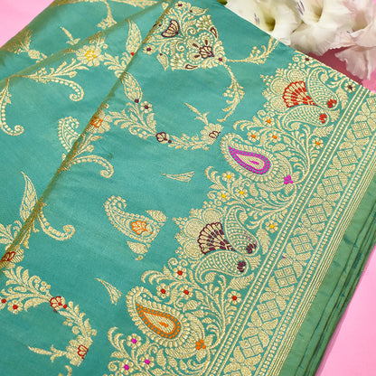 Handloom Banarasi Katan Silk Kadhua Saree